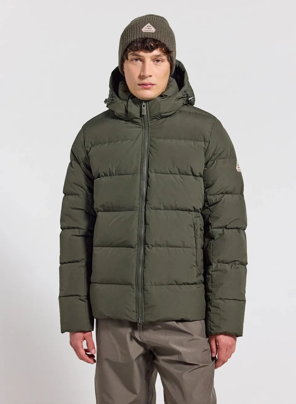 pyrenex-spoutnic-doudoune-homme-capuche-amovible-kaki-fonc image 1