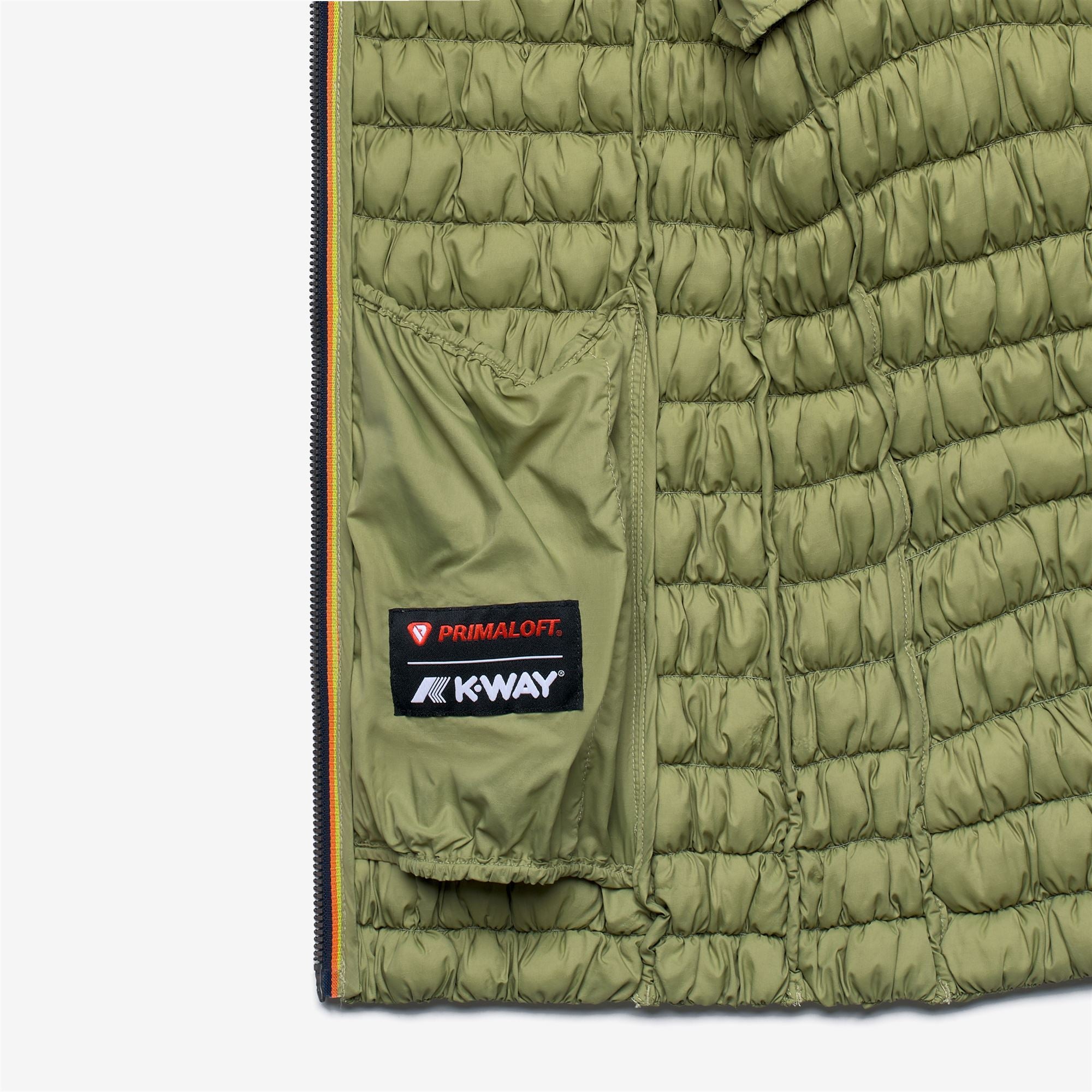 k-way-shyda-tech-warm-doudoune-courte-femme-green-gold image 6