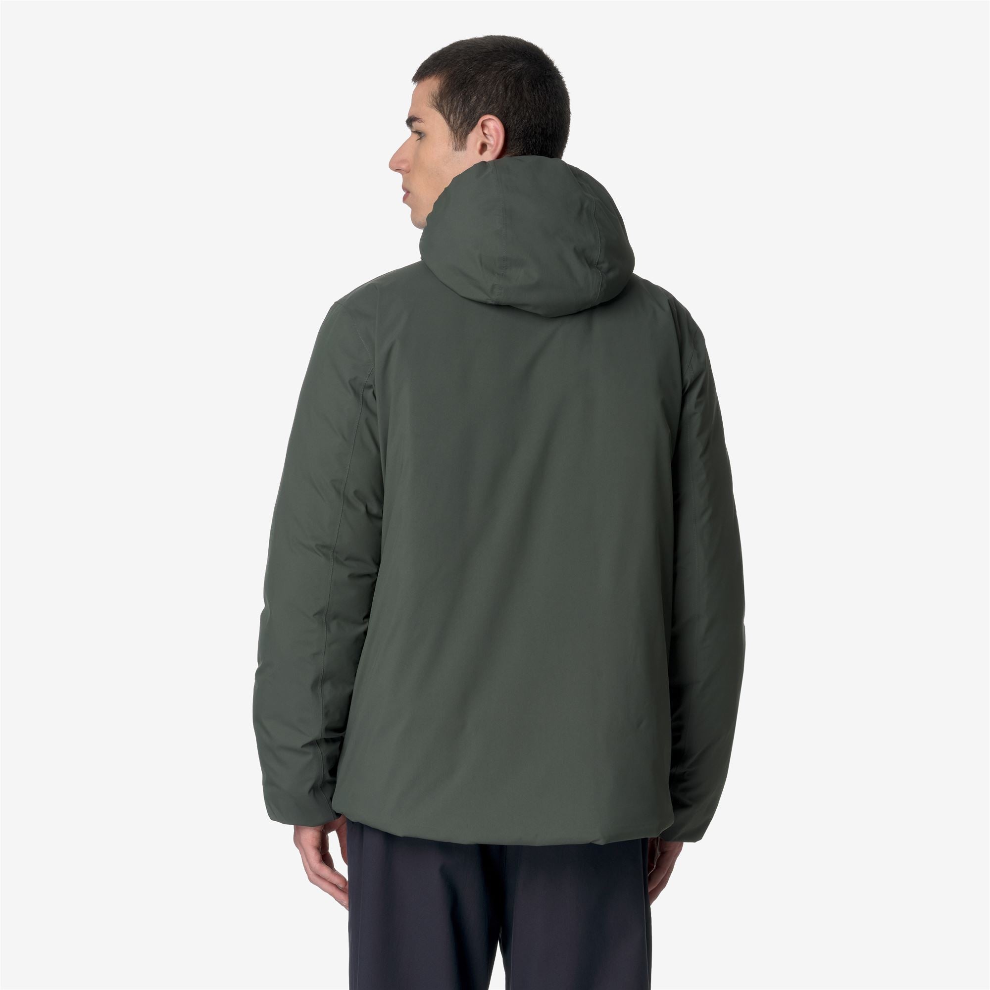 k-way-jack-st-thermo-double-veste-court-r-versible-homme-green-blackish-black-pu image 3