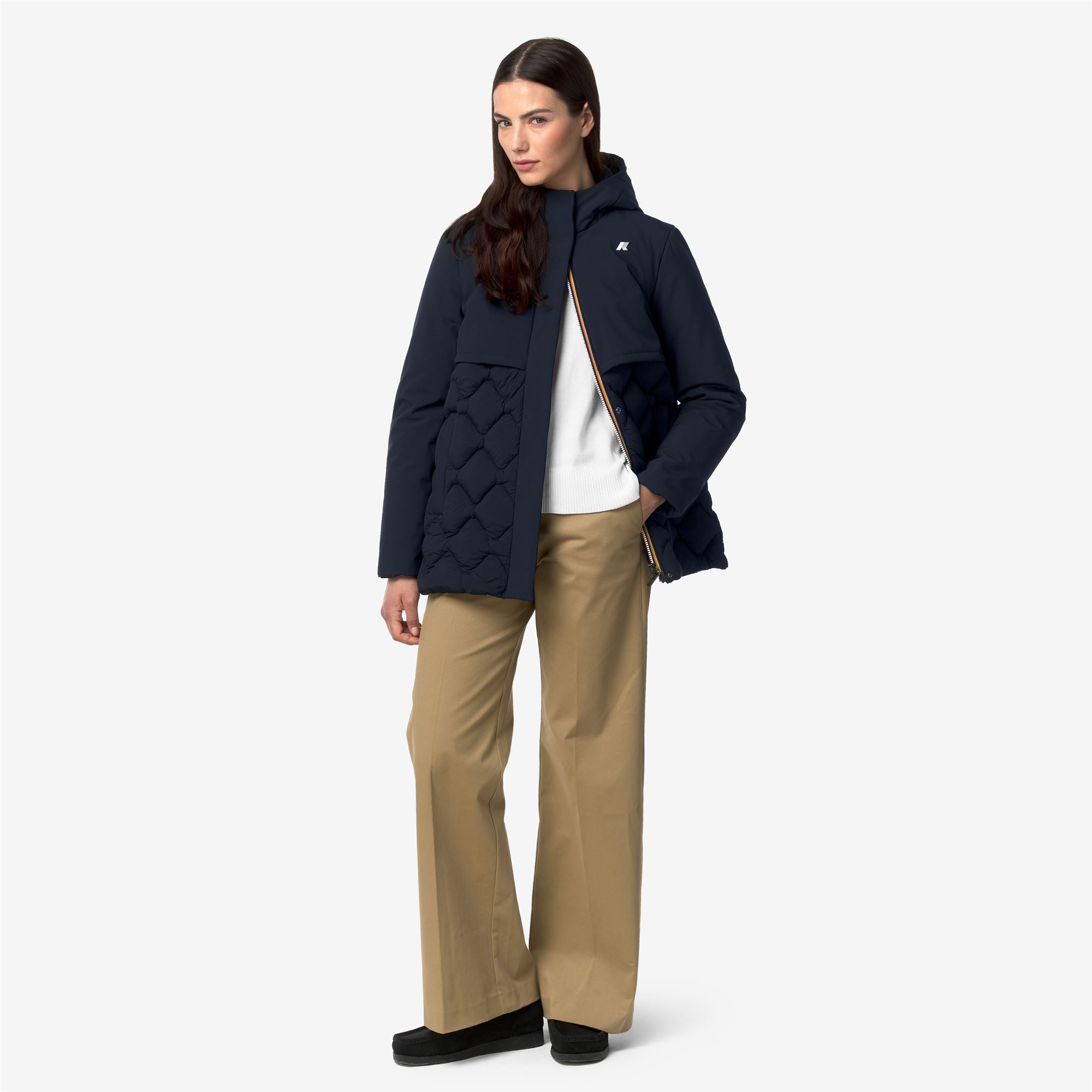 k-way-siphane-hybrid-warm-shell-veste-femme-blue-depth image 4