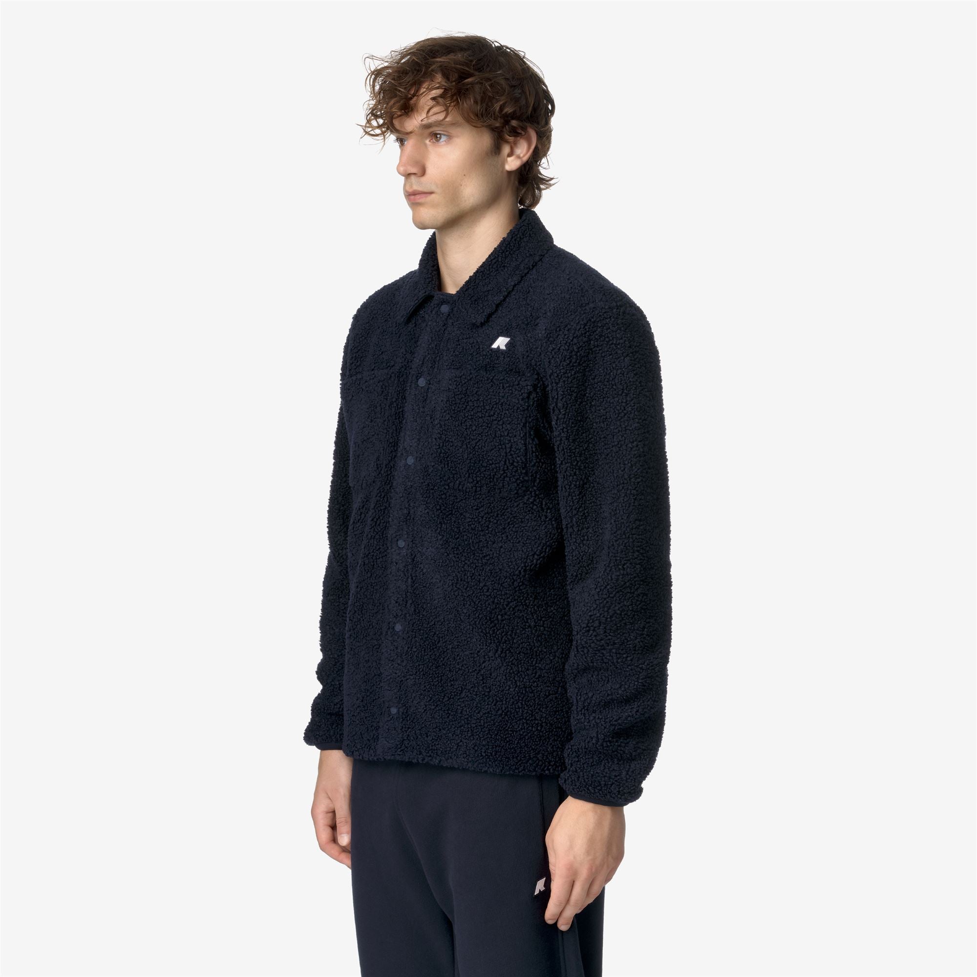 k-way-cameron-sherpa-polar-veste-polaire-homme-blue-depth image 2