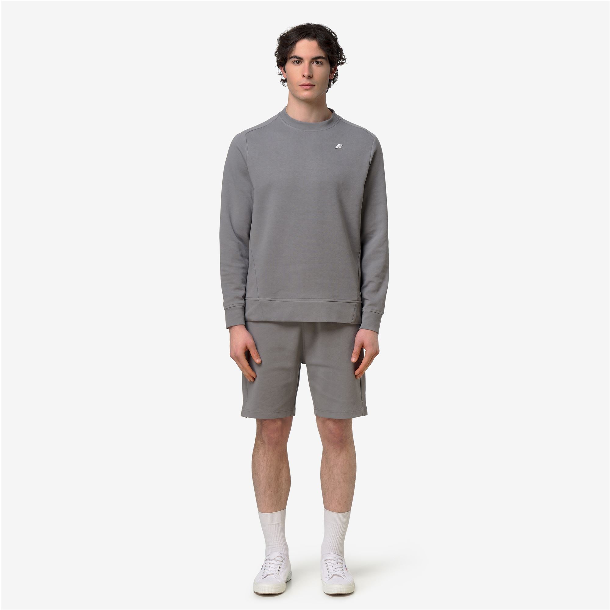 k-way-medine-interlock-sweat-pull-homme-grey-frost image 1