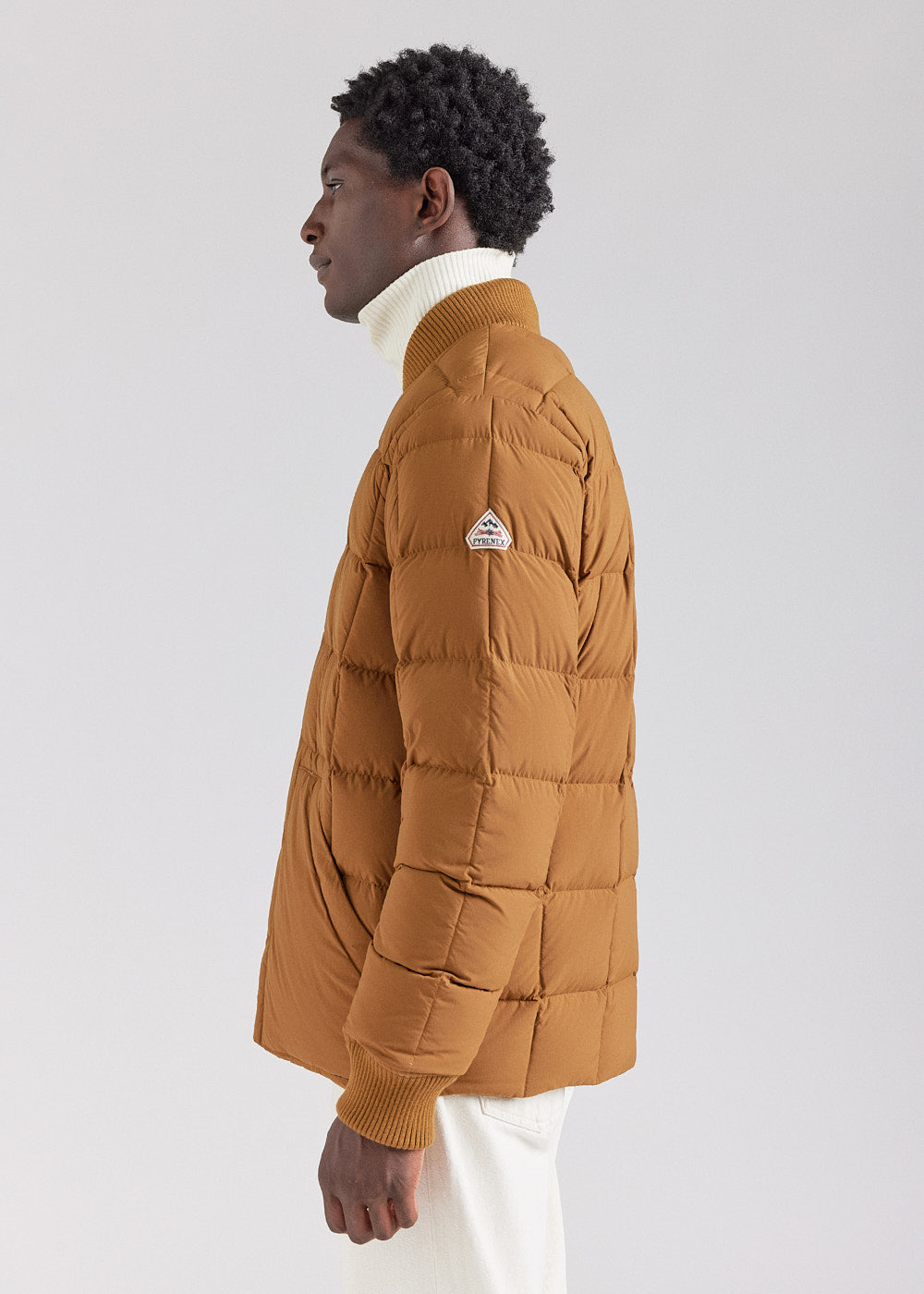 pyrenex-flight-veste-doudoune-homme-piquage-carr-bronze-brown image 3