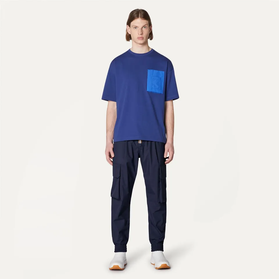 k-way-leo-pocket-2-1-amiable-silver-pantalon-cargo-unisexe-blue-print-blue-royal image 1