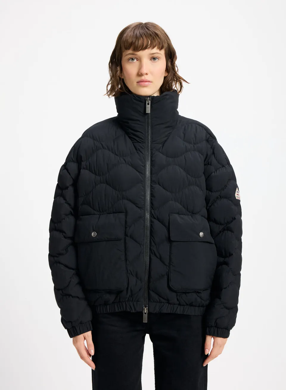doudoune-courte-bomber-femme-pyrenex-enola-noire image 1