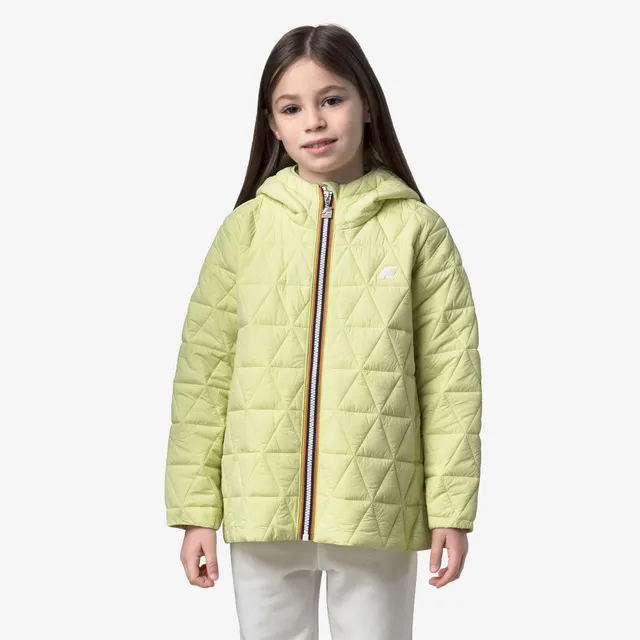 k-way-p-madlaine-diamond-quilted-warm-veste-court-fille-yellow-lime image 1