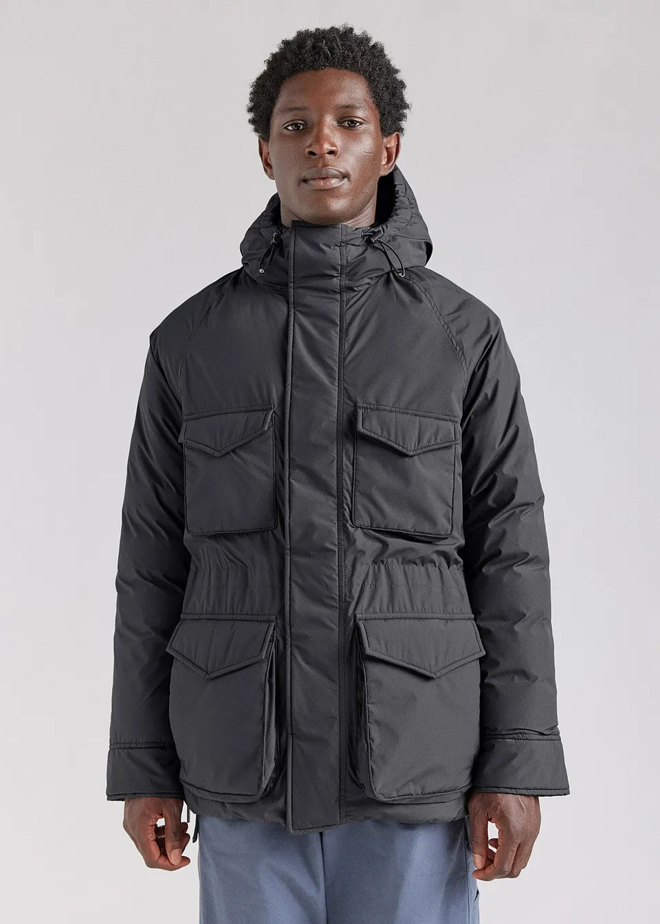 pyrenex-bazus-noire-homme-parka-duvet-d-perlante-capuche image 1