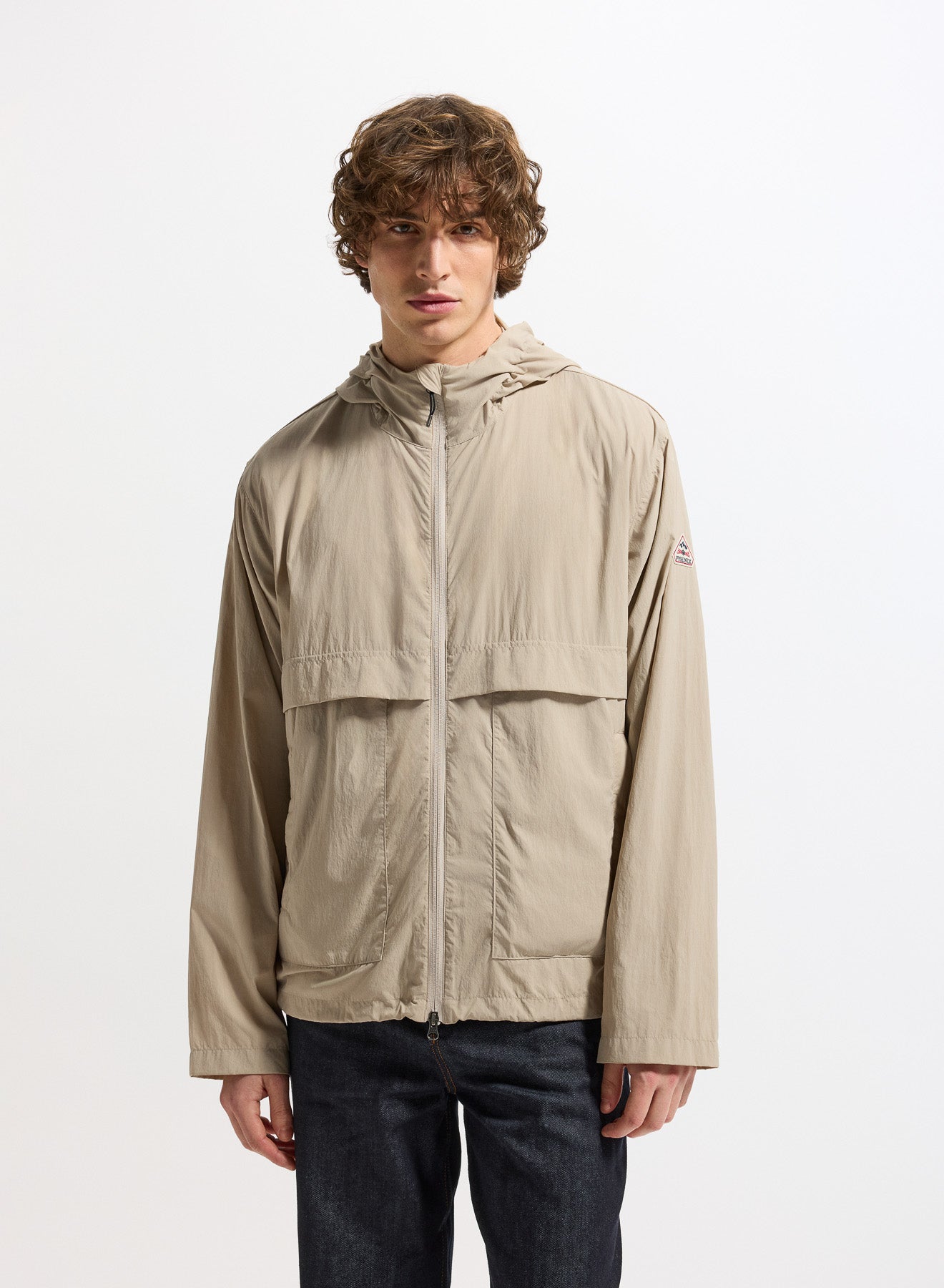 pyrenex-soulere-coupe-vent-unisexe-capuche-beige image 1