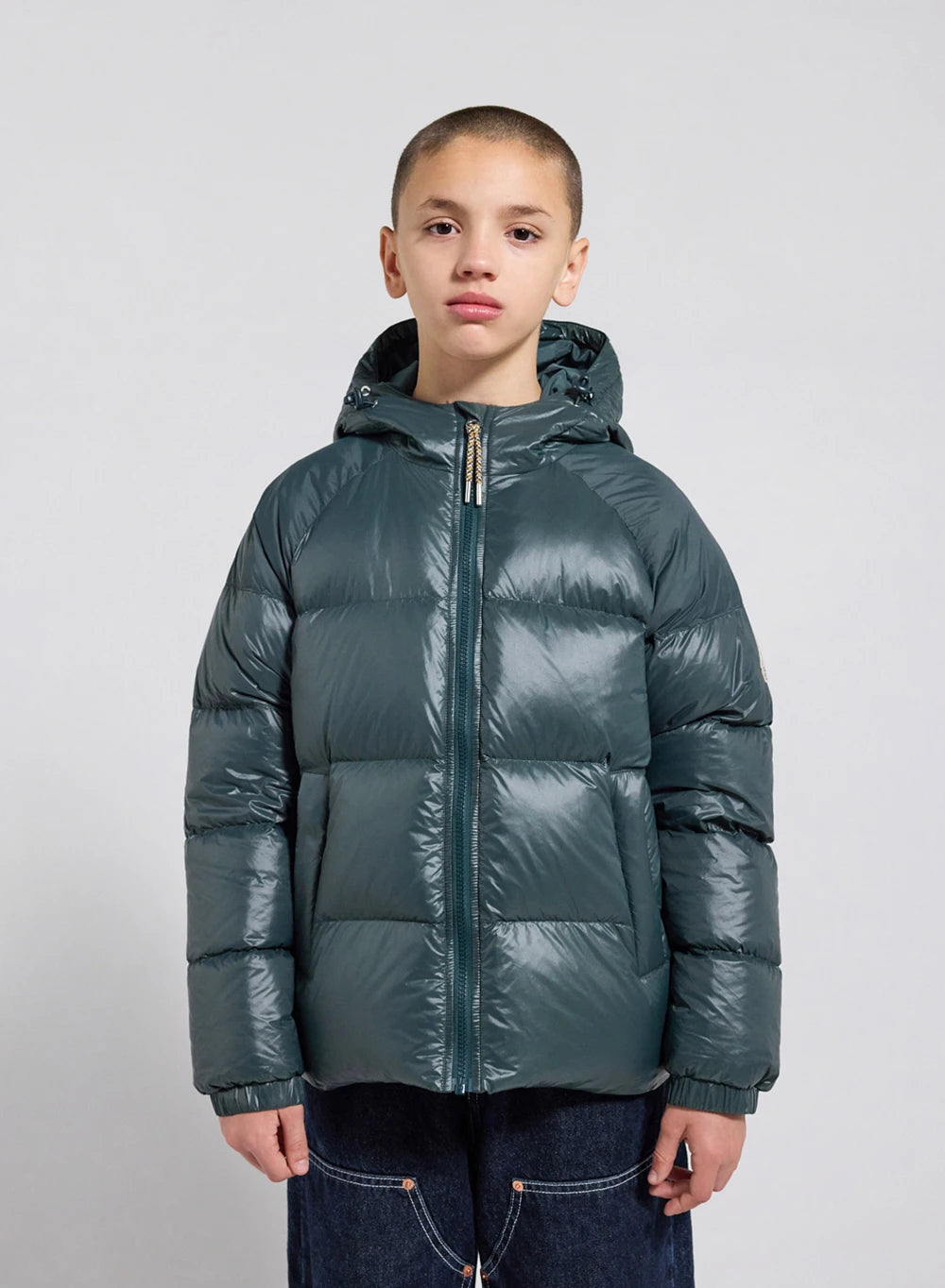 doudoune-capuche-enfant-pyrenex-sten-vert-fonc image 1