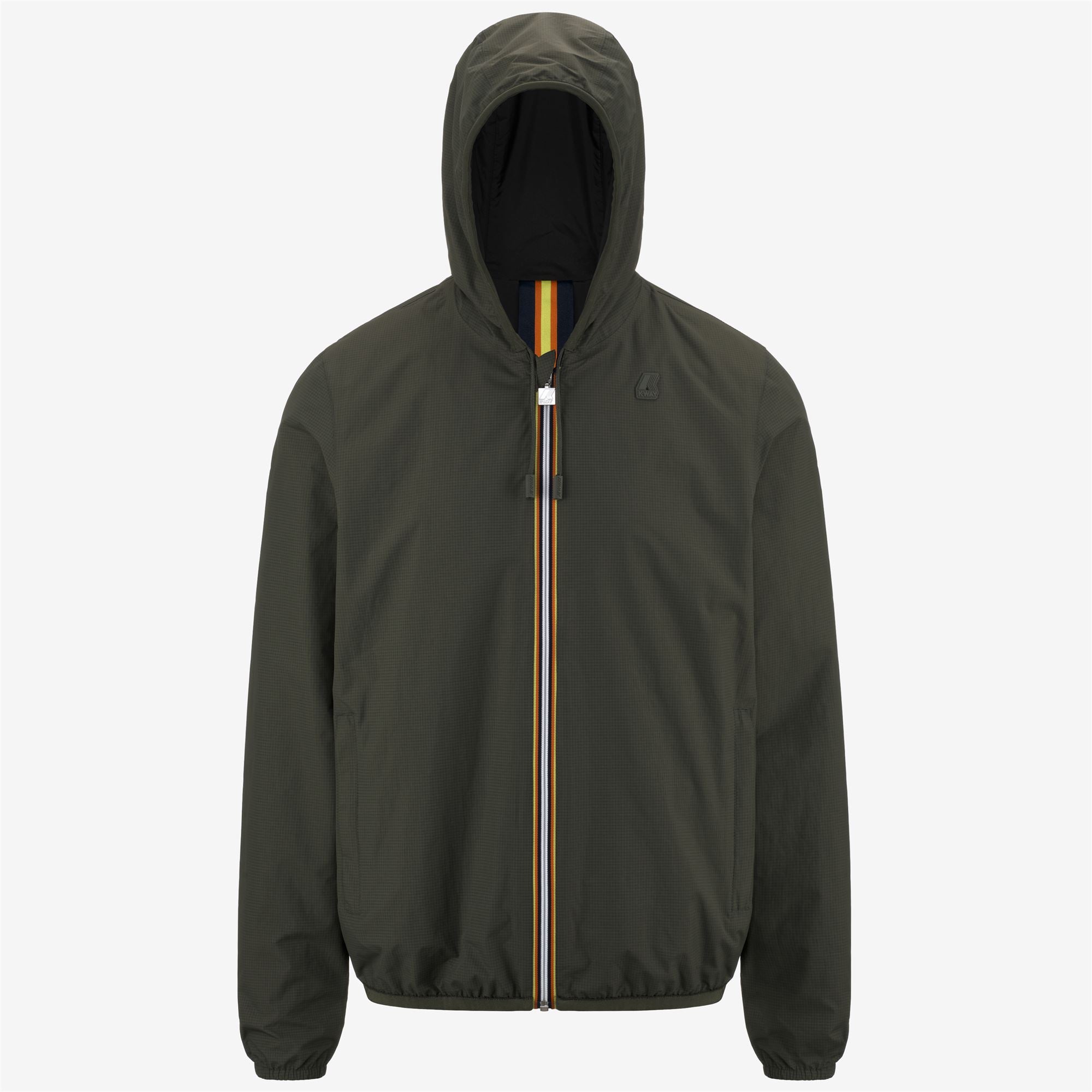 k-way-jacques-double-ripstop-veste-r-versible-homme-green-blk-black-pure image 1