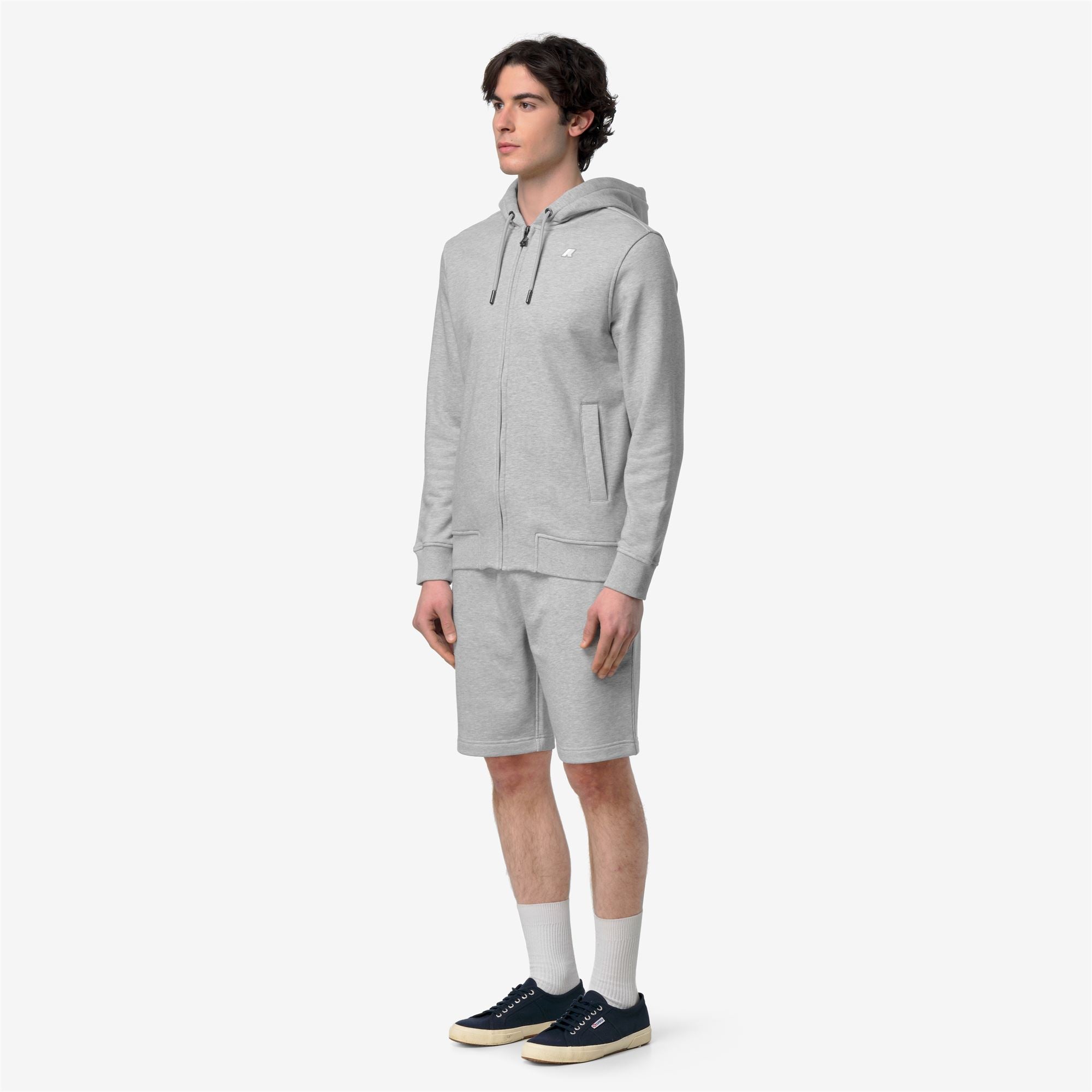 k-way-anthony-french-terry-veste-polaire-homme-grey-mid-mel image 2