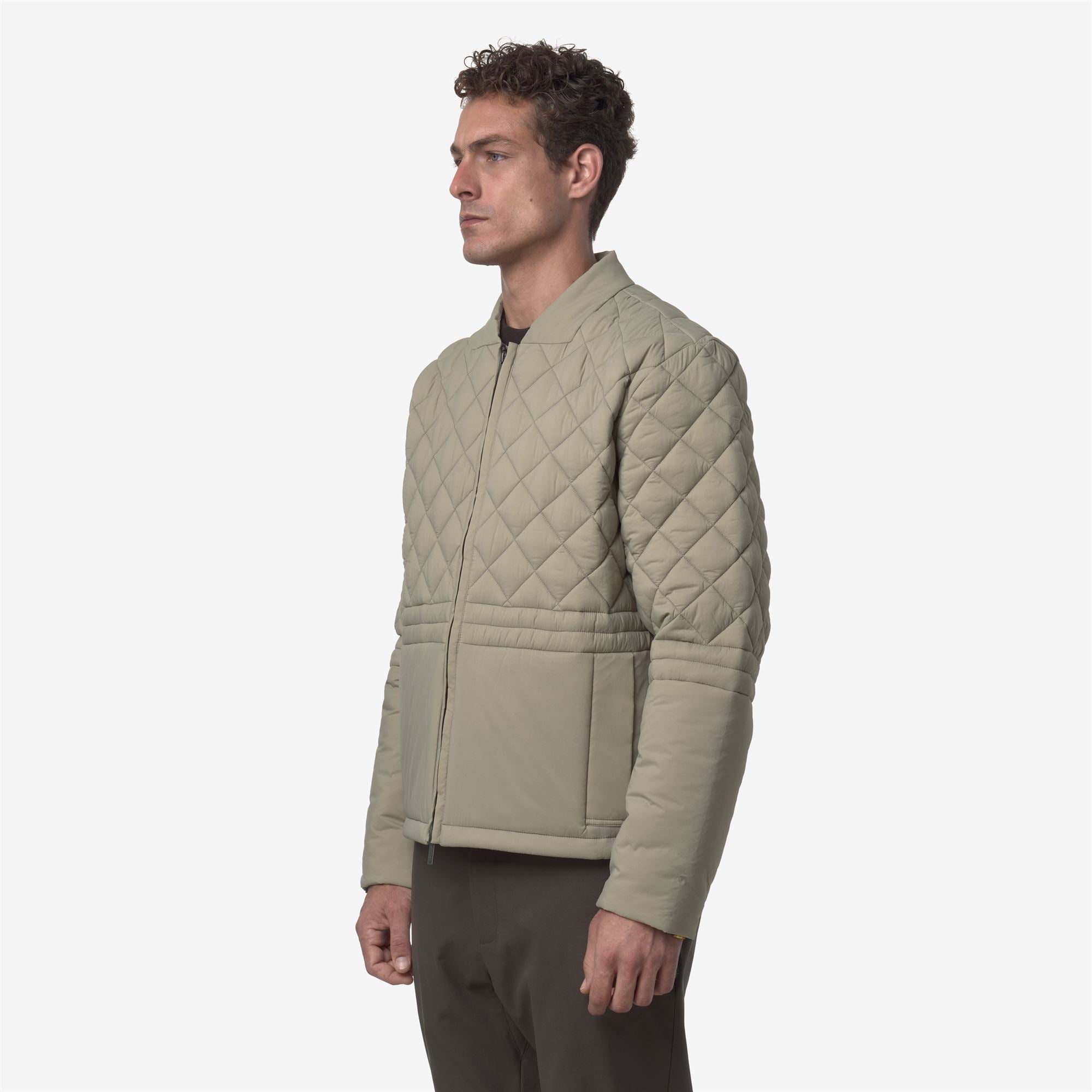 k-way-bariol-premium-warm-veste-courte-homme-green-oak image 2