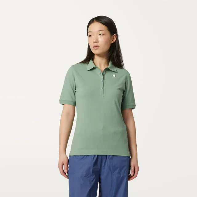 k-way-ali-polo-femme-green-fjord image 1