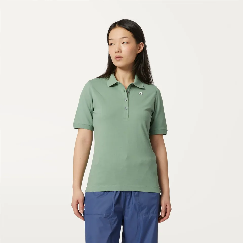 k-way-ali-polo-femme-green-fjord image 1