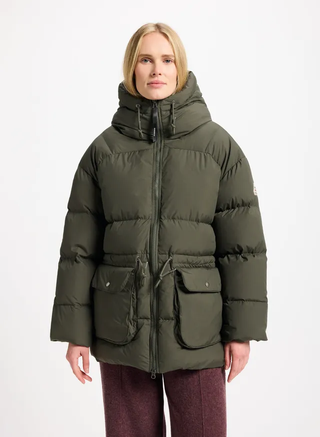 doudoune-hiver-femme-pyrenex-aule-capuche-kaki image 1