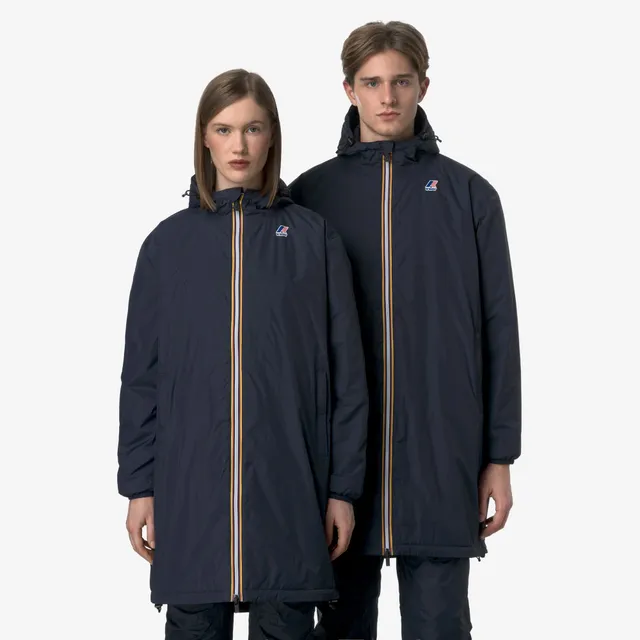 k-way-le-vrai-4-0-eiffel-east-warm-manteau-3-4-unisexe-blue-depth image 1