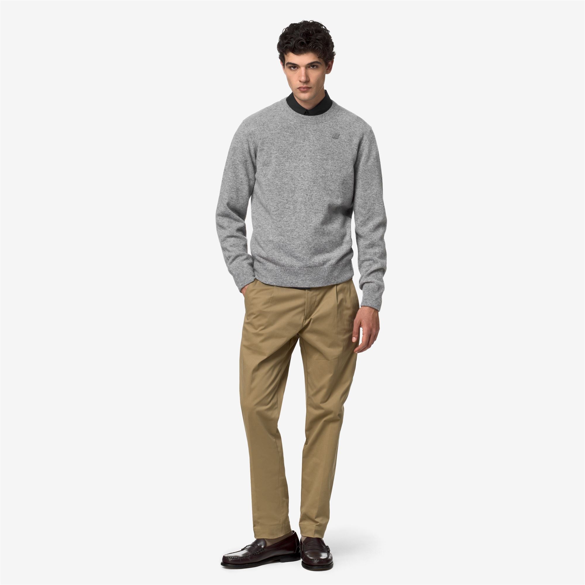k-way-sebastien-fleece-stitch-pull-homme-grey-md image 4