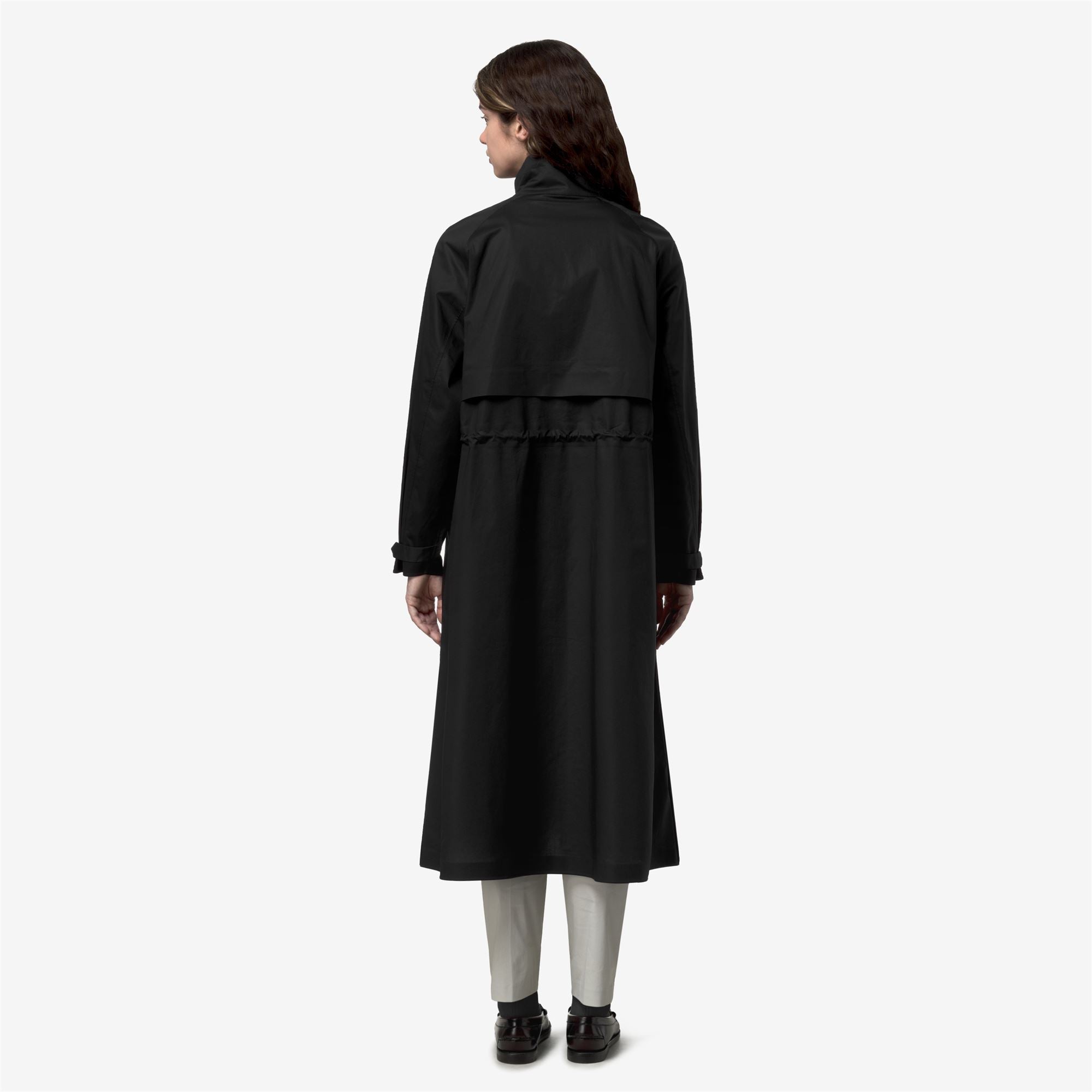 k-way-barbrein-cotton-3layers-manteau-long-femme-black-pure image 3