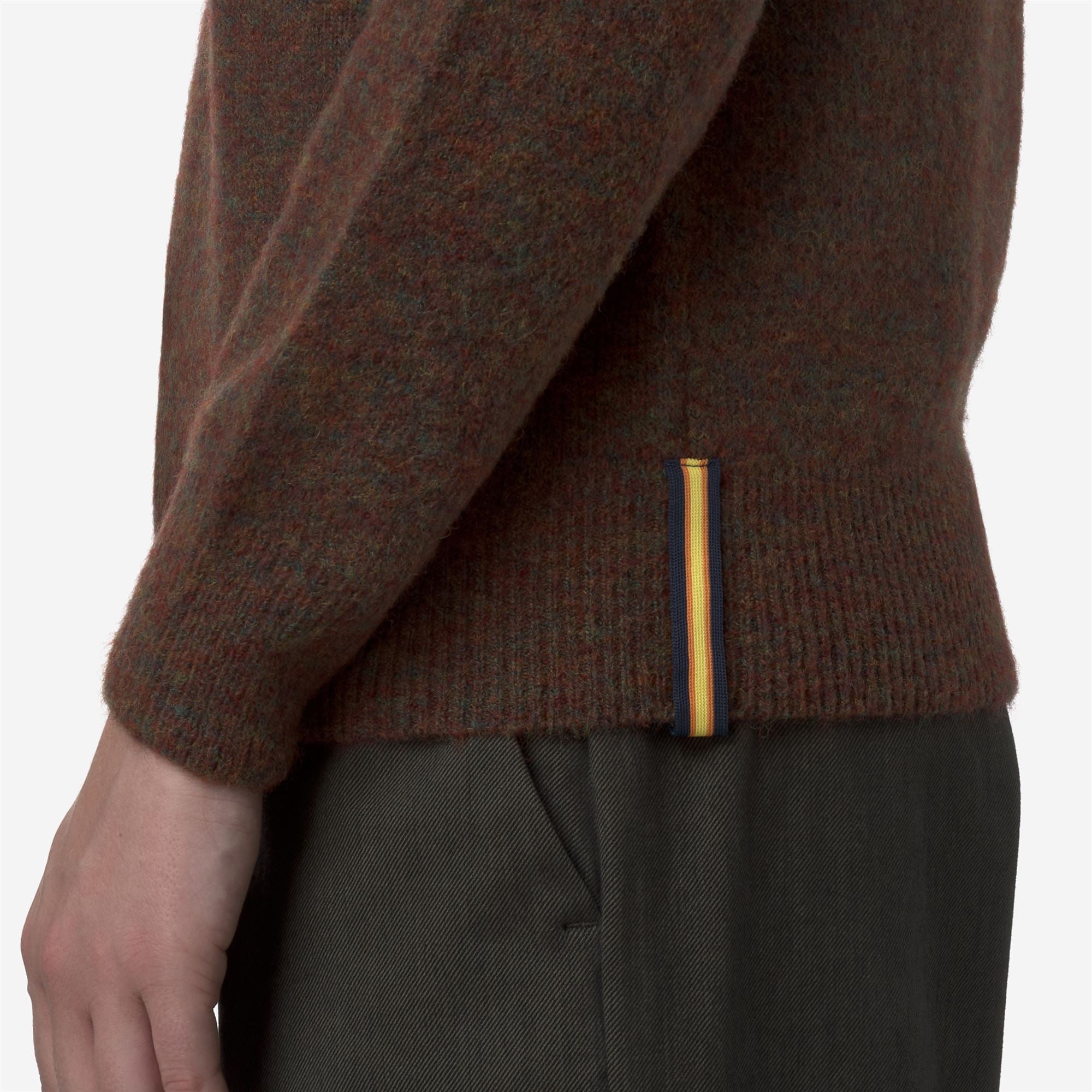 k-way-clarisse-wool-stretch-pull-femme-brown-coffee-mix image 4