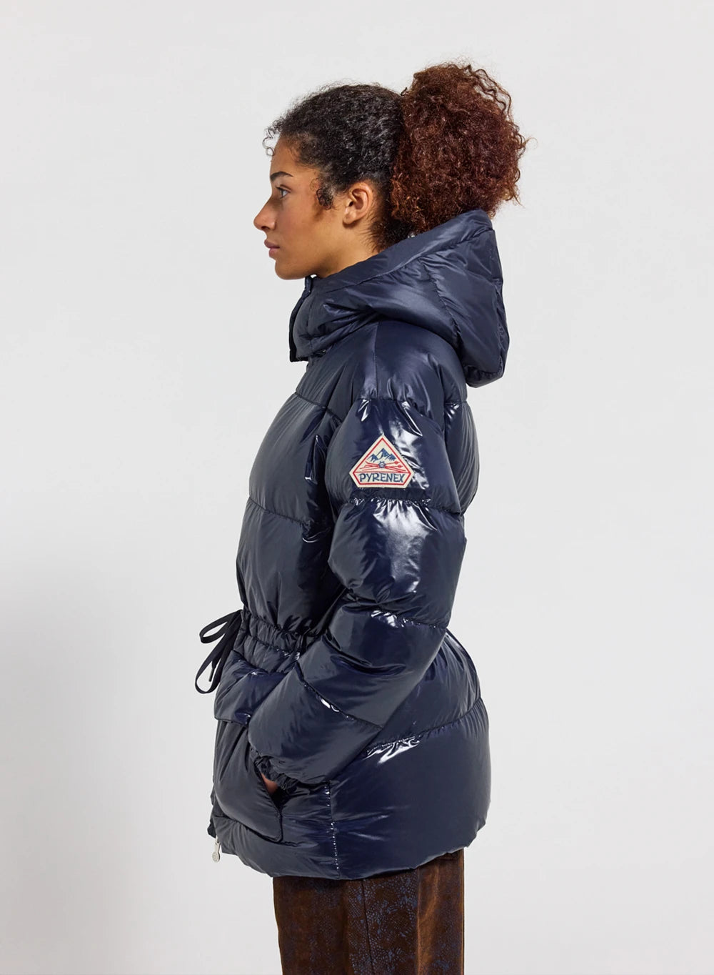 pyrenex-alexa-doudoune-brillante-capuche-femme-bleu-marine image 3