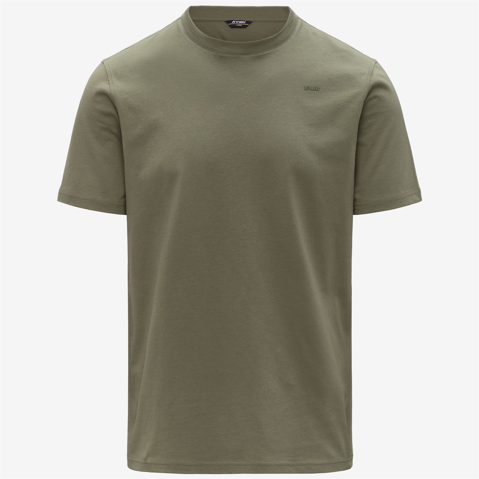 k-way-odom-jersey-micro-lettering-slim-t-shirt-homme-green-lichen image 5