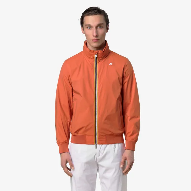 k-way-amaury-stretch-nylon-jersey-veste-courte-homme-orange-brownish image 1