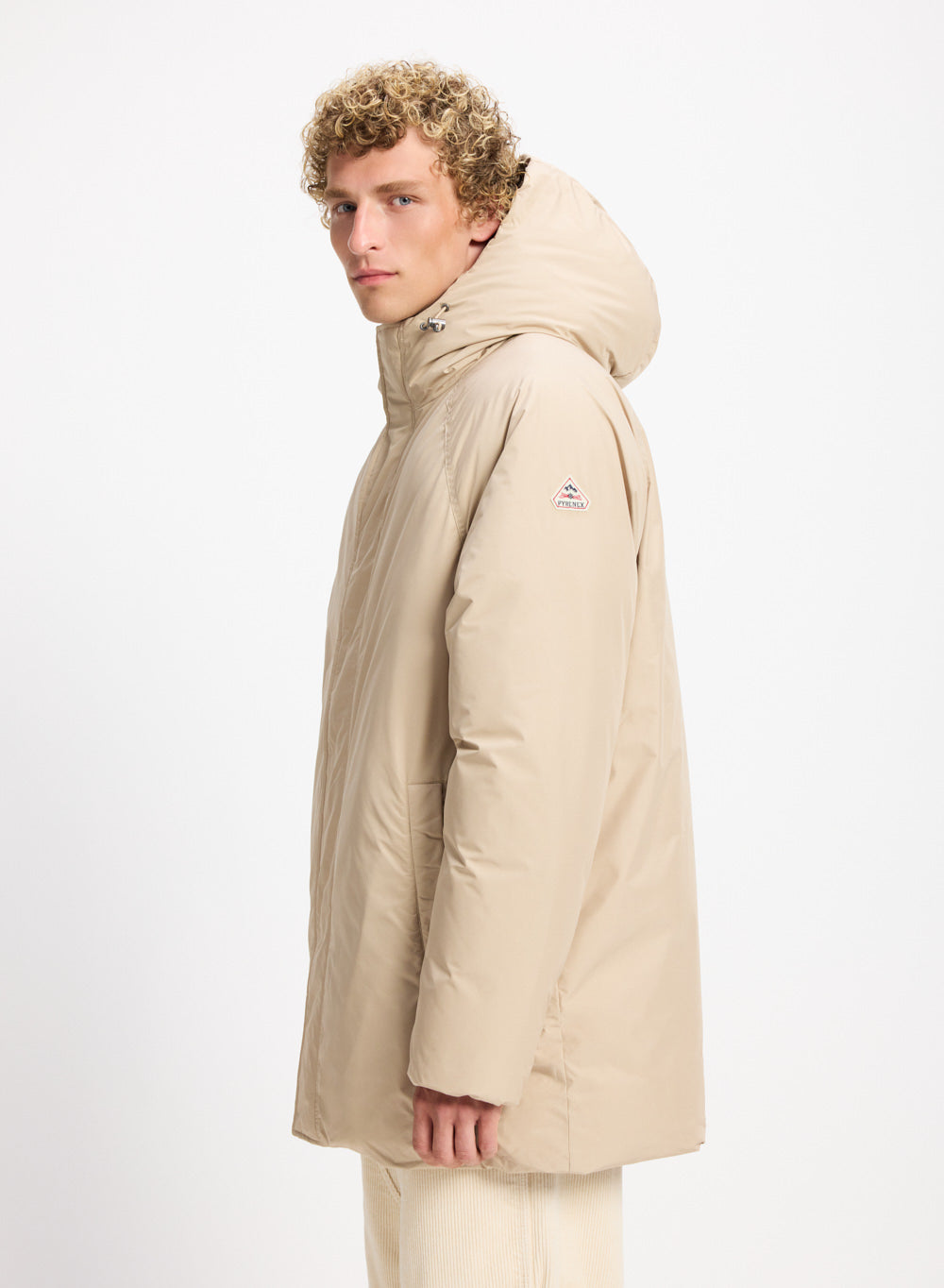 pyrenex-spark-parka-capuche-homme-en-duvet-naturel-beige-claire image 3