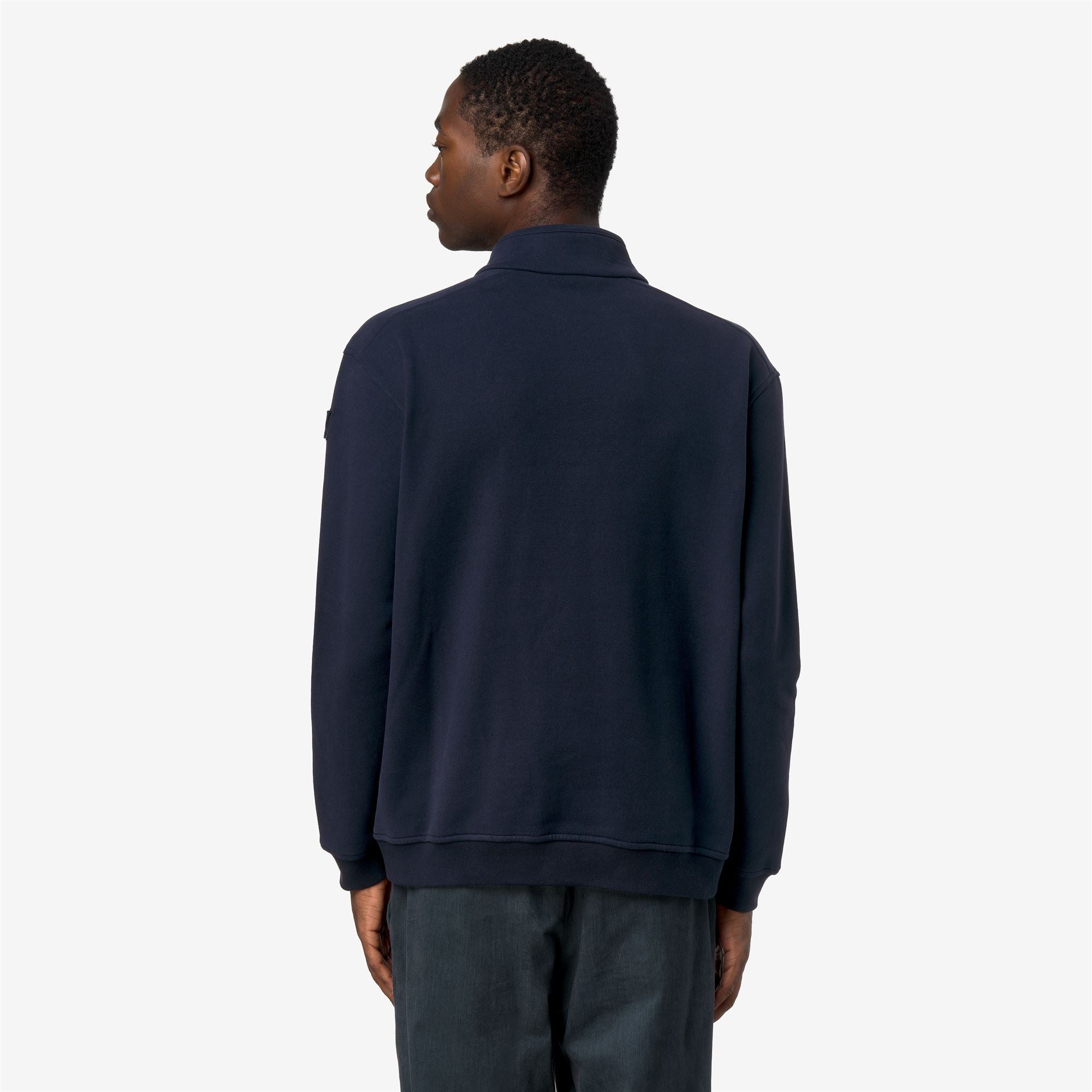 k-way-aubie-cotton-cashmere-pull-homme-blue-depth image 3