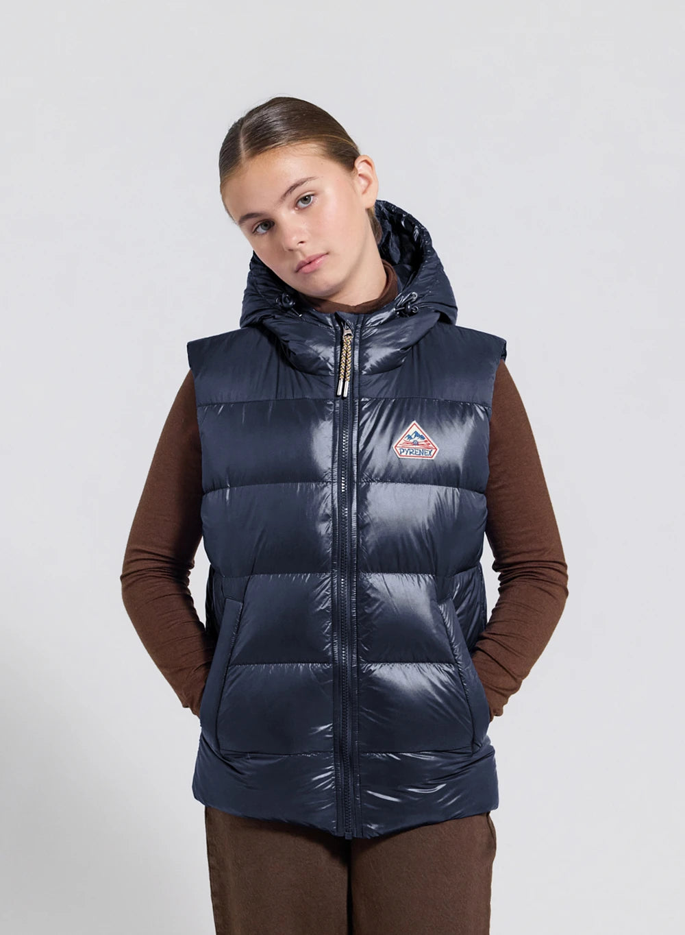 gilet-doudoune-enfant-pyrenex-john-bleu-marine-capuche image 2