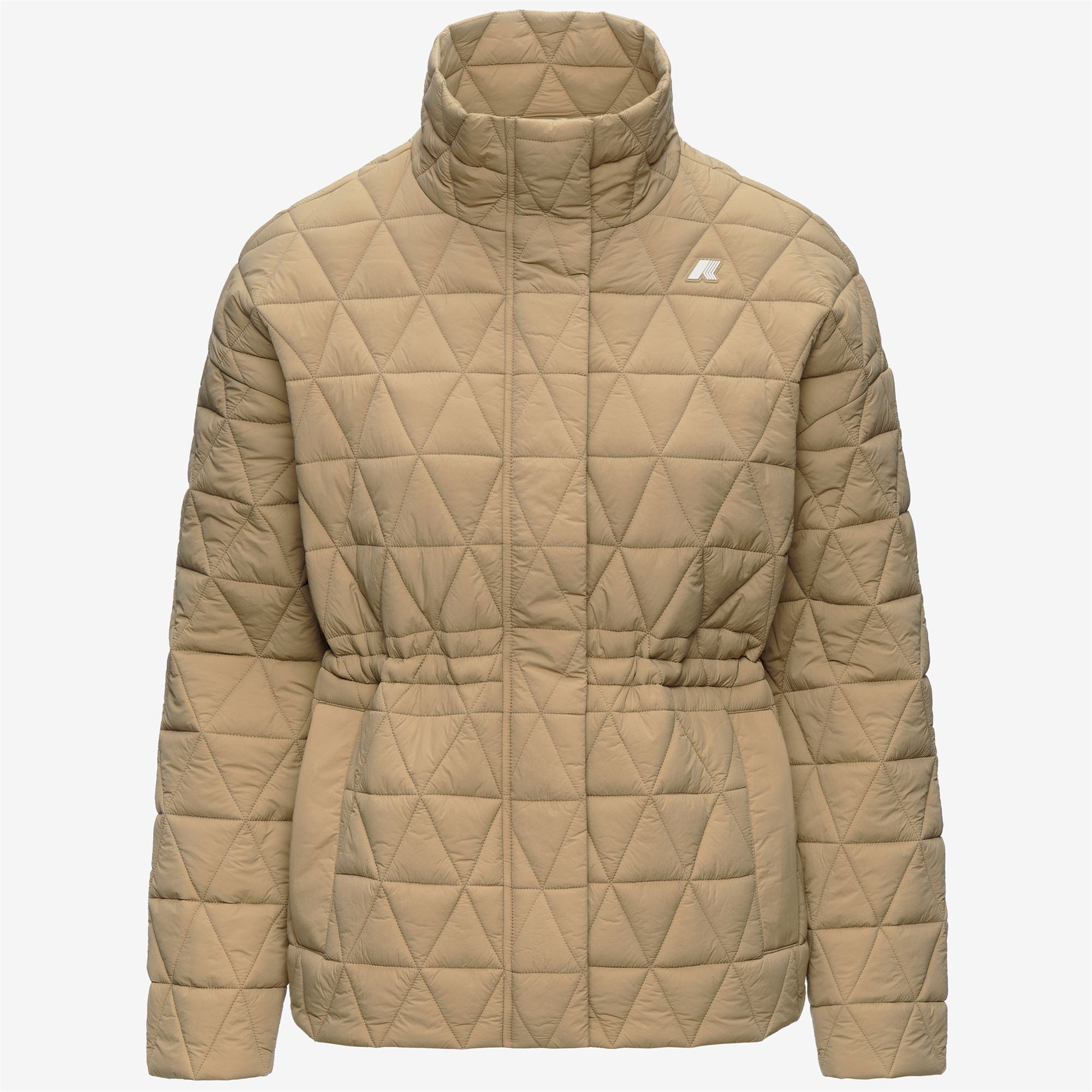 k-way-selene-diamond-quilted-warm-veste-mi-longue-femme-beige-khaki image 5