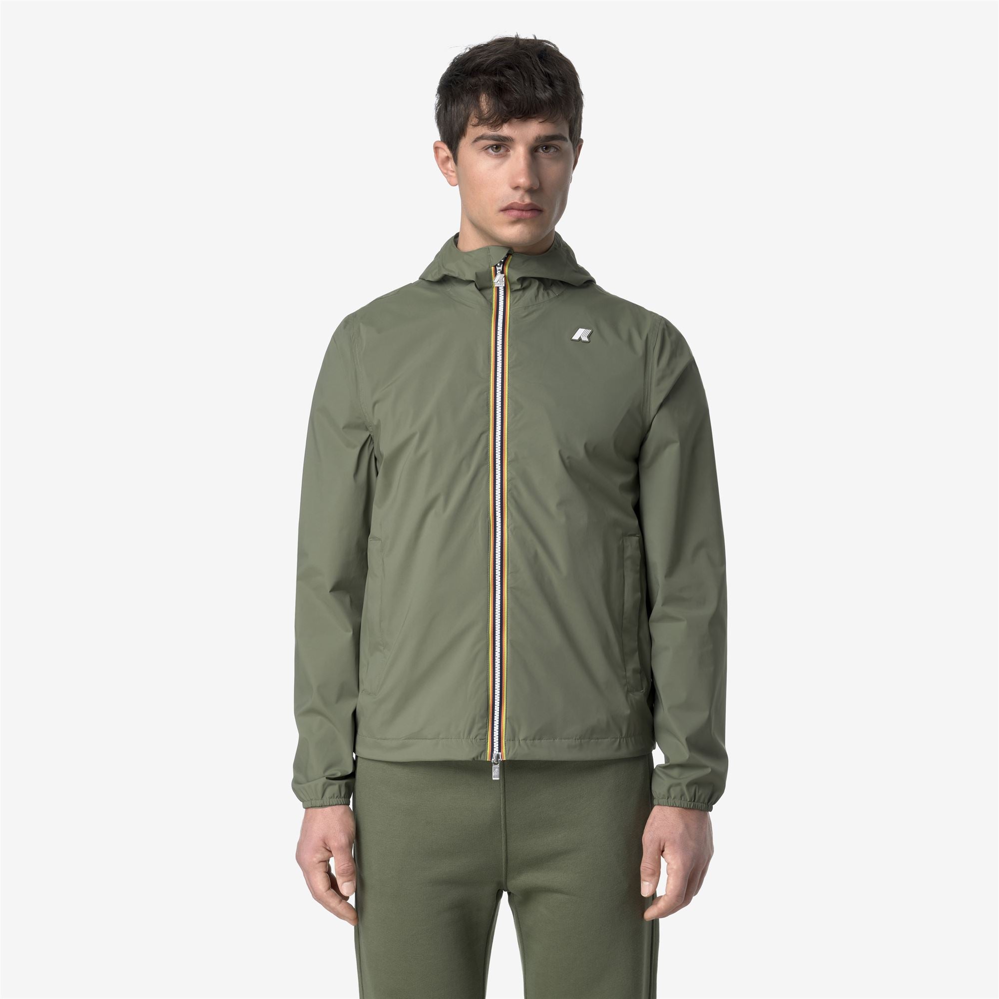 k-way-jack-stretch-nylon-jersey-veste-courte-homme-green-lichen image 1
