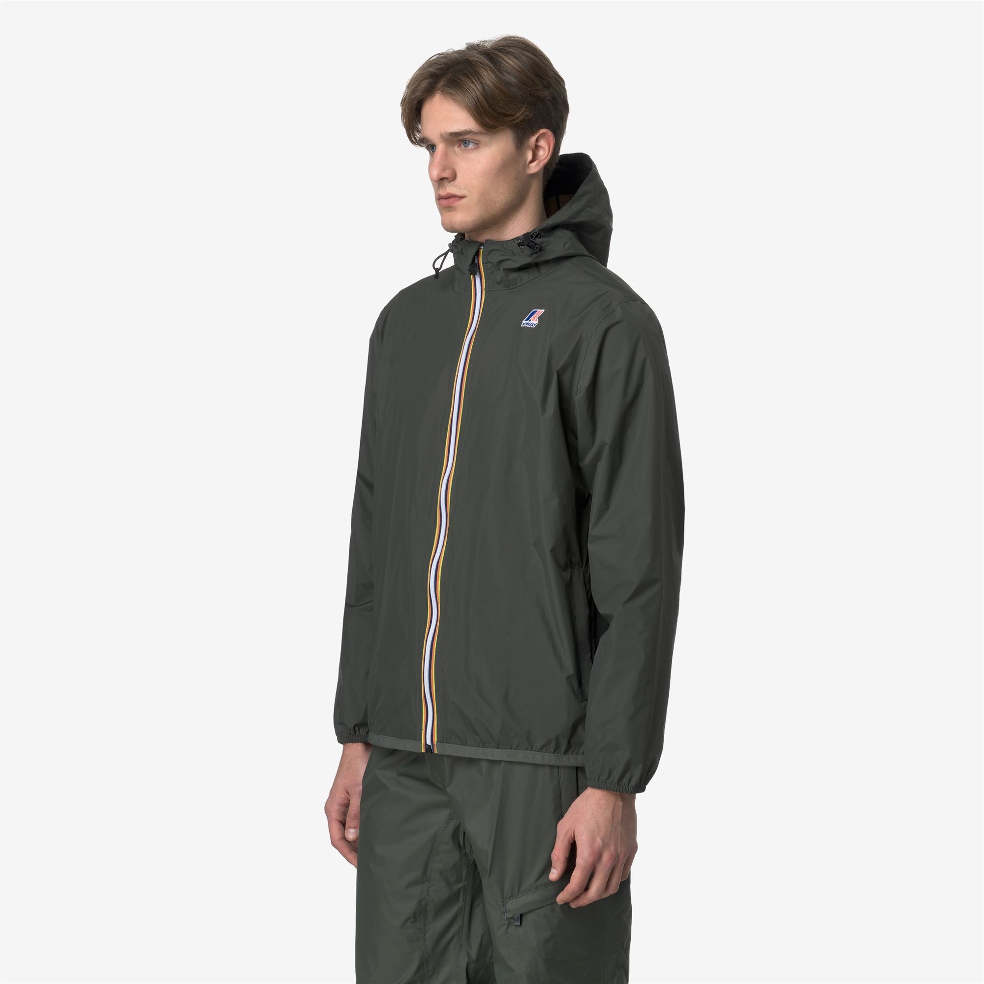 k-way-le-vrai-4-0-claude-veste-milieu-unisexe-green-blackish image 3