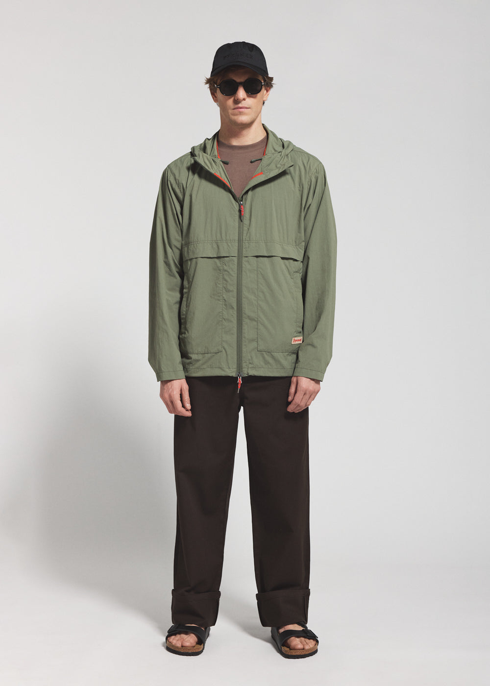 pyrenex-soulere-coupe-vent-unisexe-capuche-khaki-pliable image 3