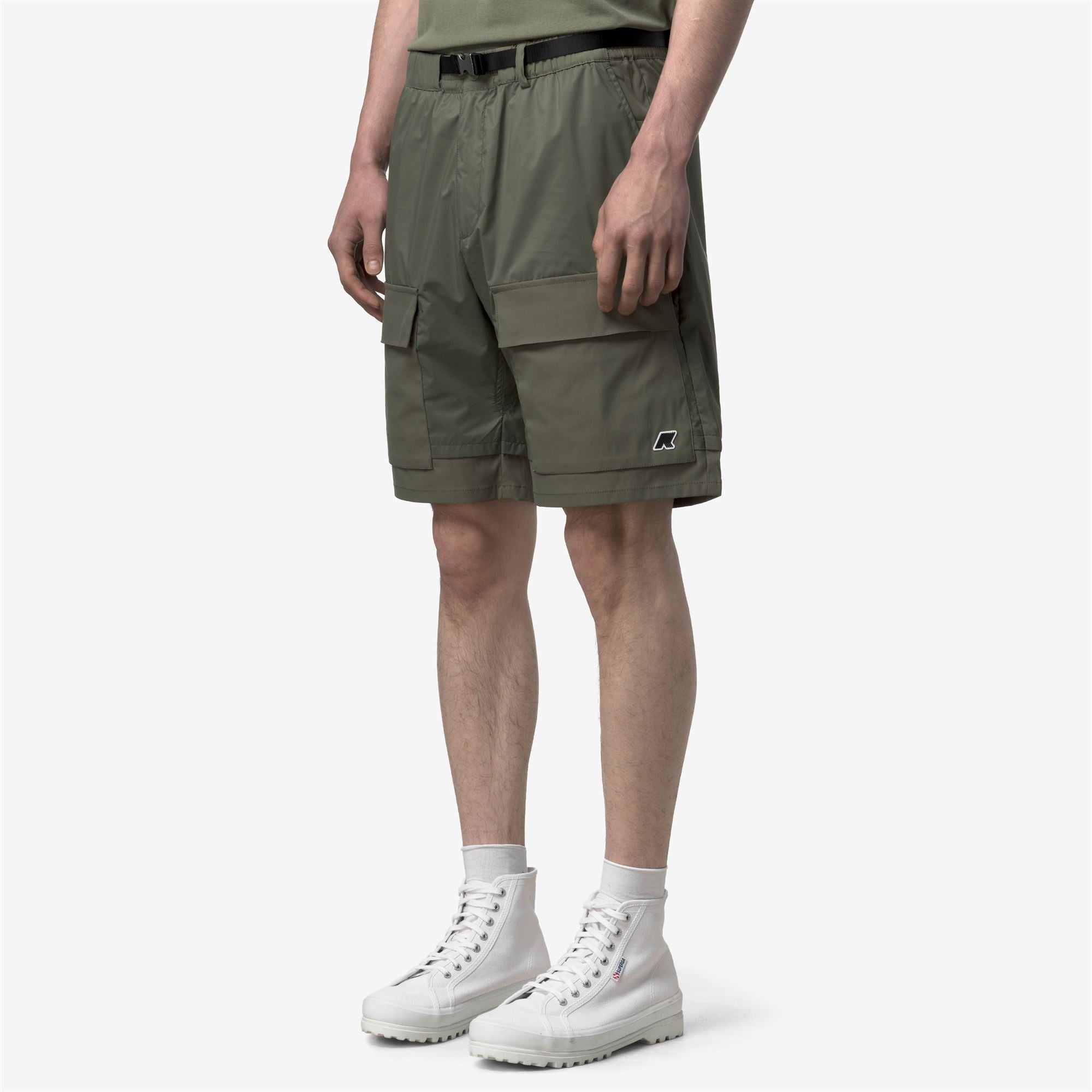 k-way-breger-short-de-sport-homme-green-lichen image 2