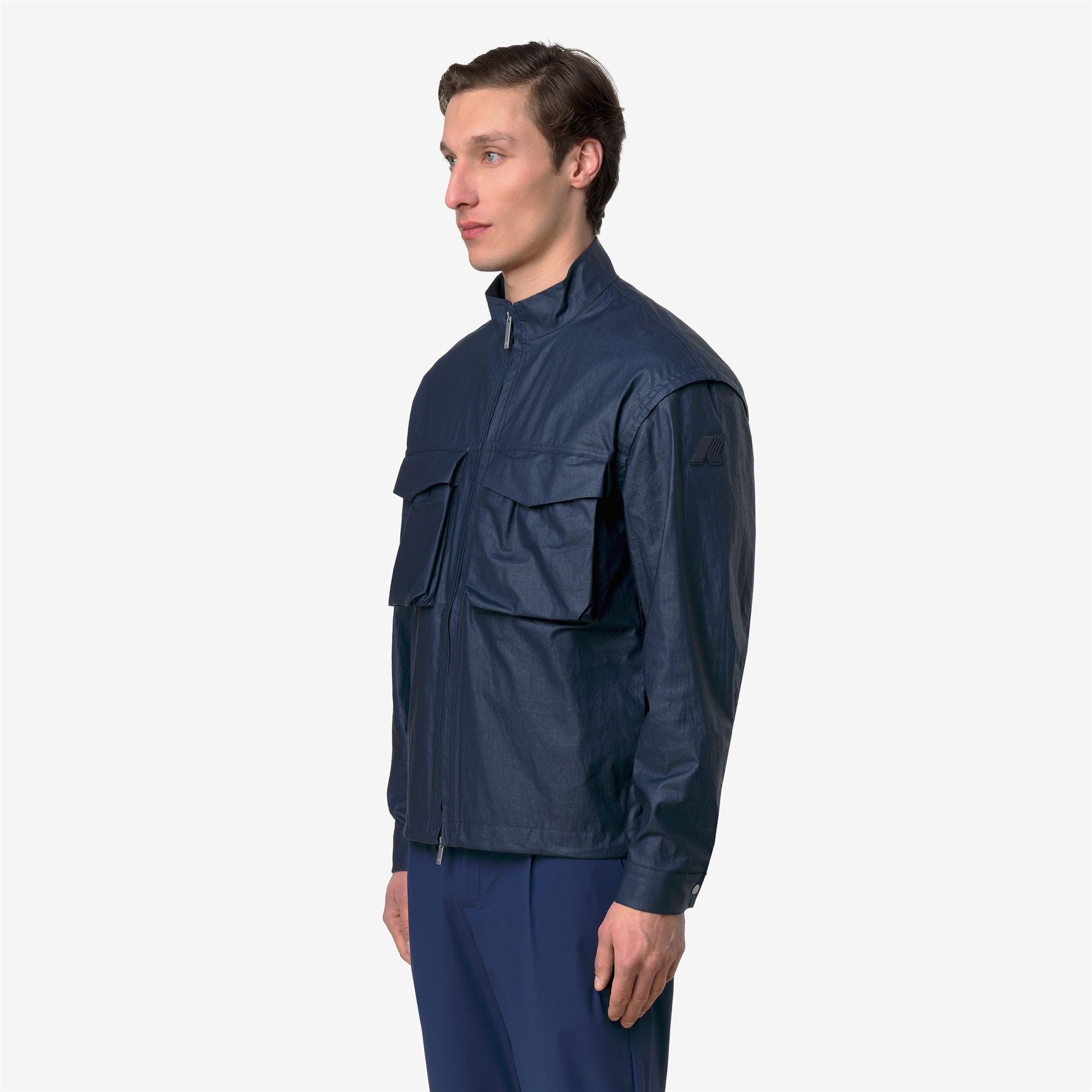 k-way-orian-natural-blend-veste-courte-homme-blue-insignia-combo image 2