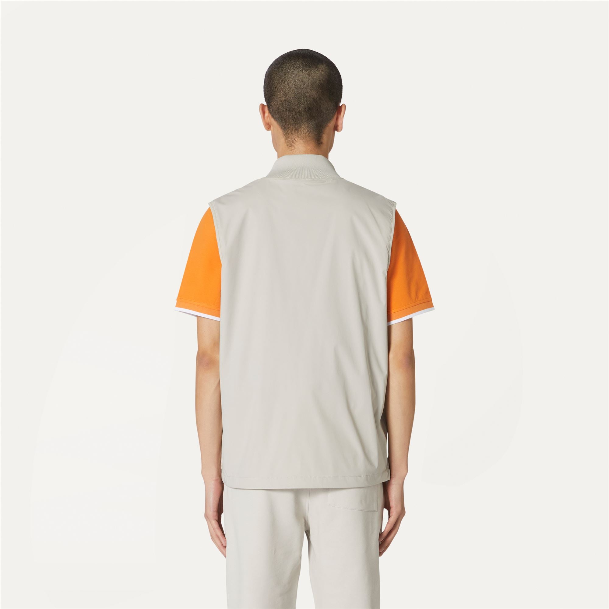 k-way-vally-stretch-nylon-jersey-veste-courte-homme-beige-lt image 3