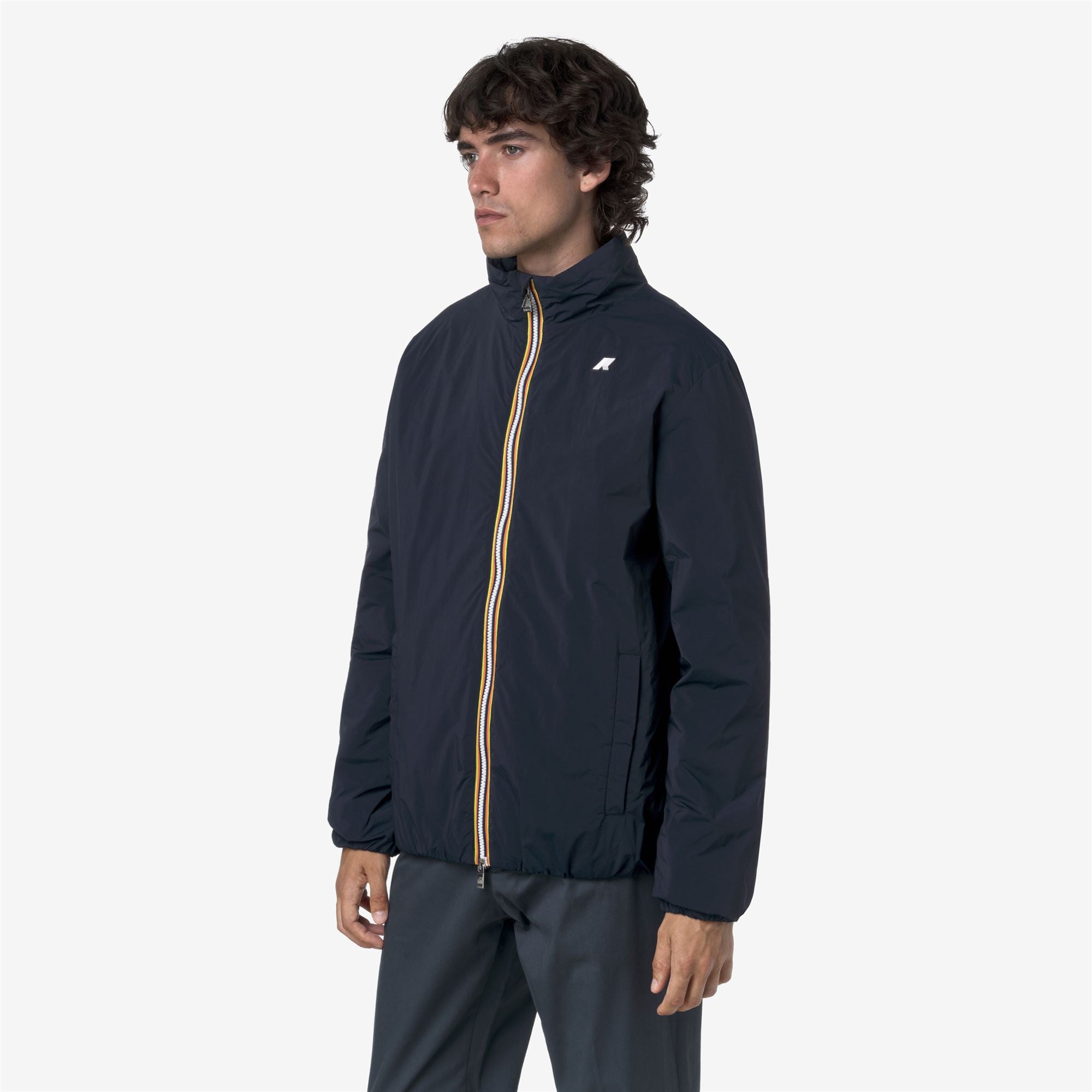 k-way-valentine-plain-warm-veste-court-homme-blue-depth image 2