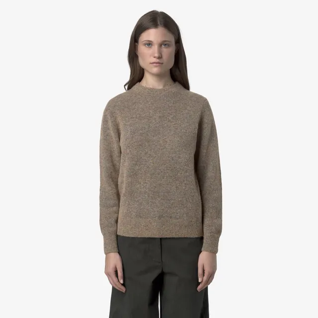 k-way-clarisse-wool-stretch-pull-over-femme-pink-dust-mix image 1