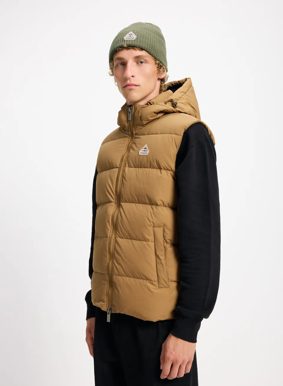 doudoune-sans-manche-pyrenex-spoutnic-capuche-amovible-cuivre image 1