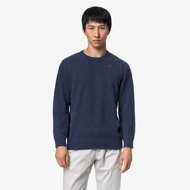 k-way-sebastien-fleece-stitch-pull-over-homme-blue-dusty image 1