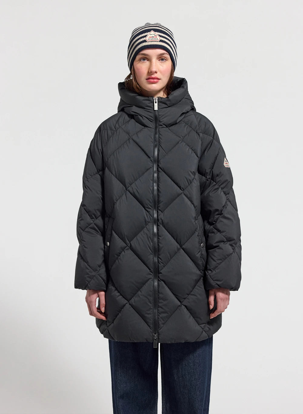 pyrenex-adele-parka-doudoune-longue-femme-noire image 1