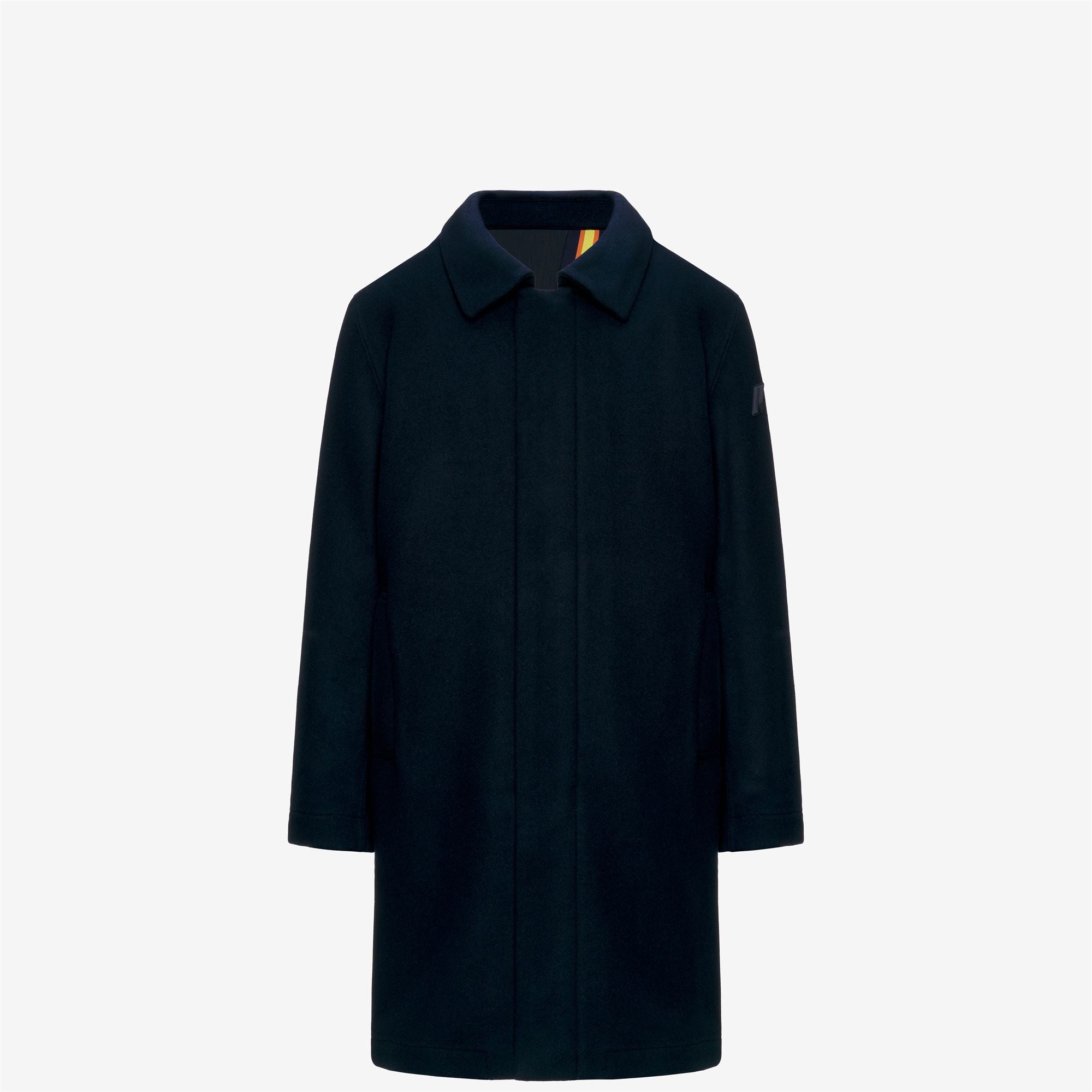 k-way-poirol-wool-nylon-manteau-3-4-homme-blue-depth-blue-wild image 6