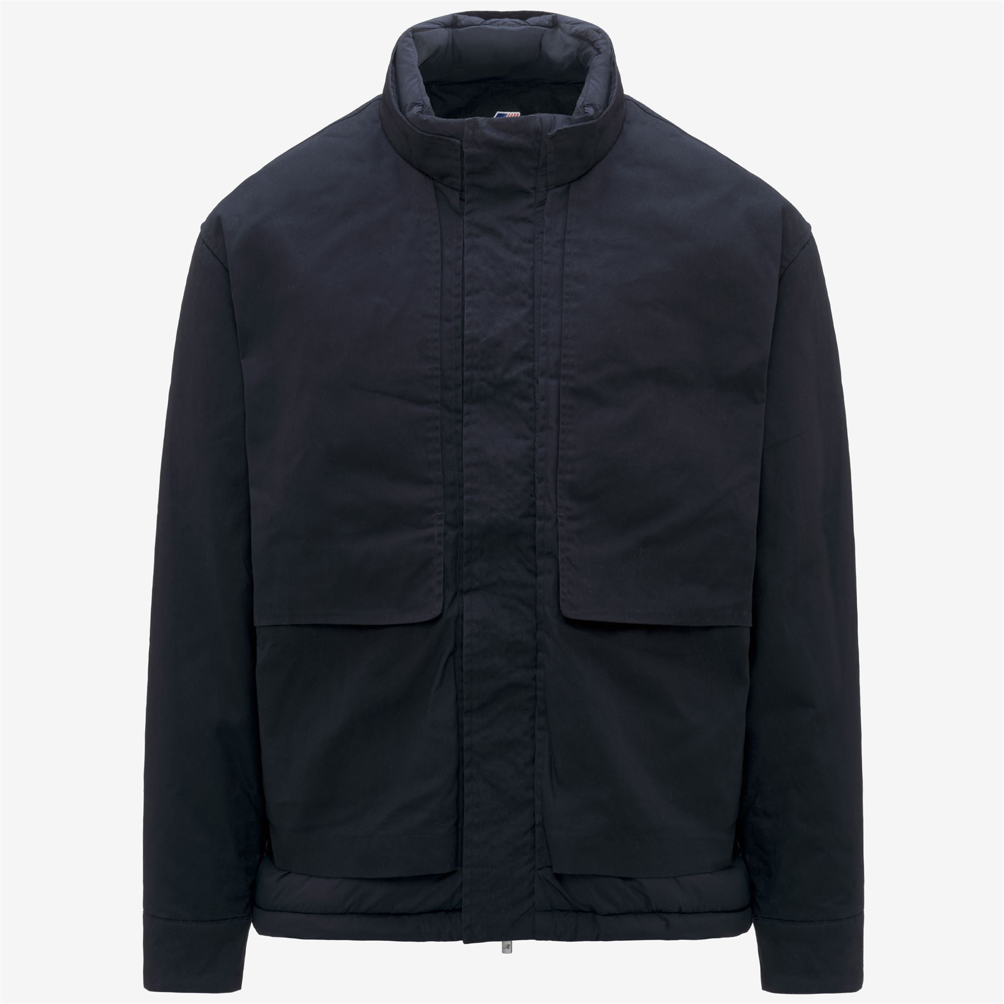 k-way-cargi-wax-cotton-nylon-veste-court-homme-blue-depth image 5