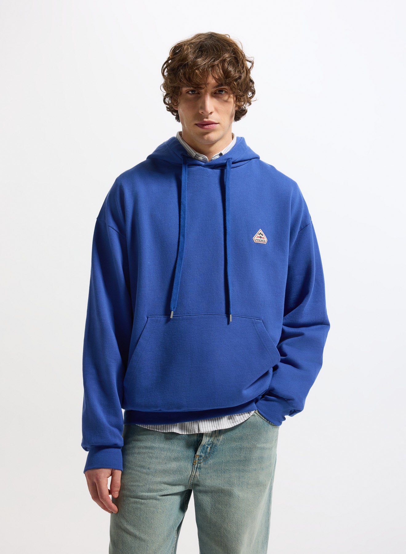 pyrenex-journey-sweat-capuche-unisexe-coton-bio-bleu-lectrique image 2