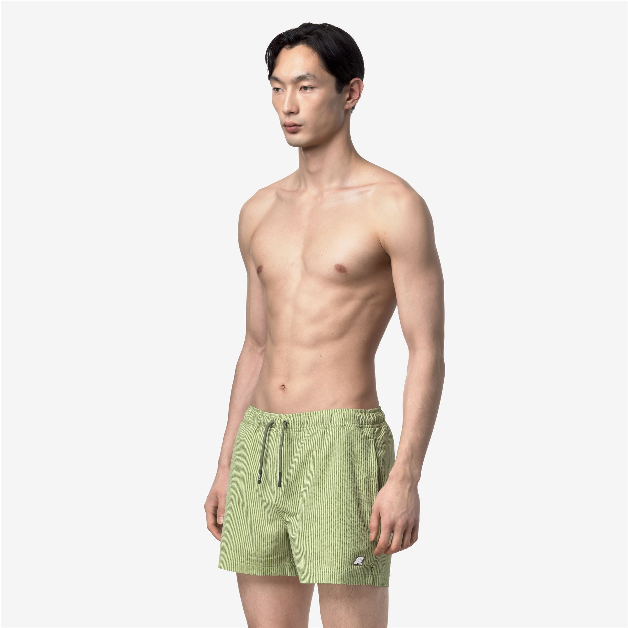 k-way-hazel-mid-stripes-beach-maillot-de-bain-homme-boxer-court-green-dk-lime-gr image 2