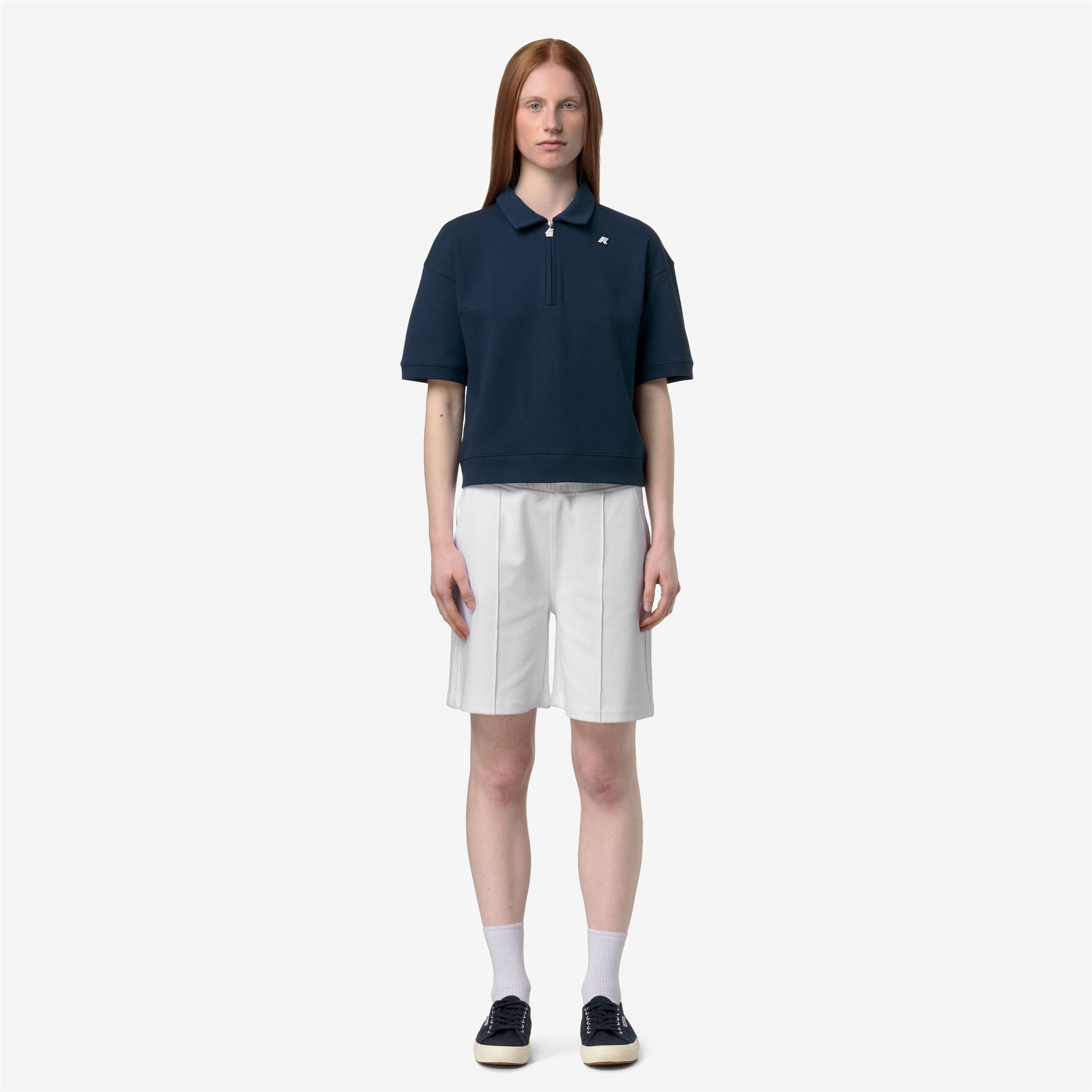 k-way-lozany-interlock-polo-femme-blue-insignia image 1