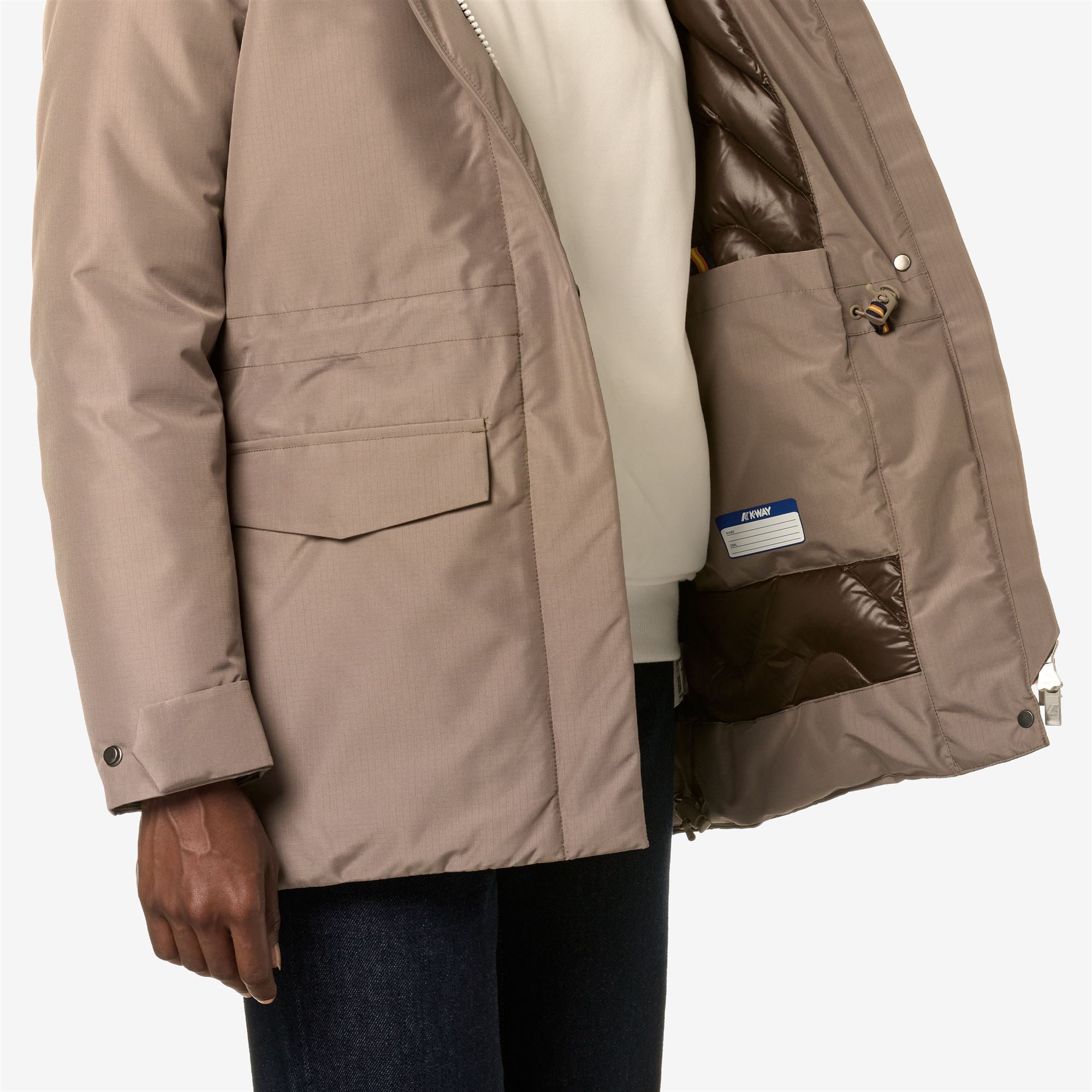 k-way-annette-thermo-heavy-veste-3-4-femme-beige-t-brown-m image 4