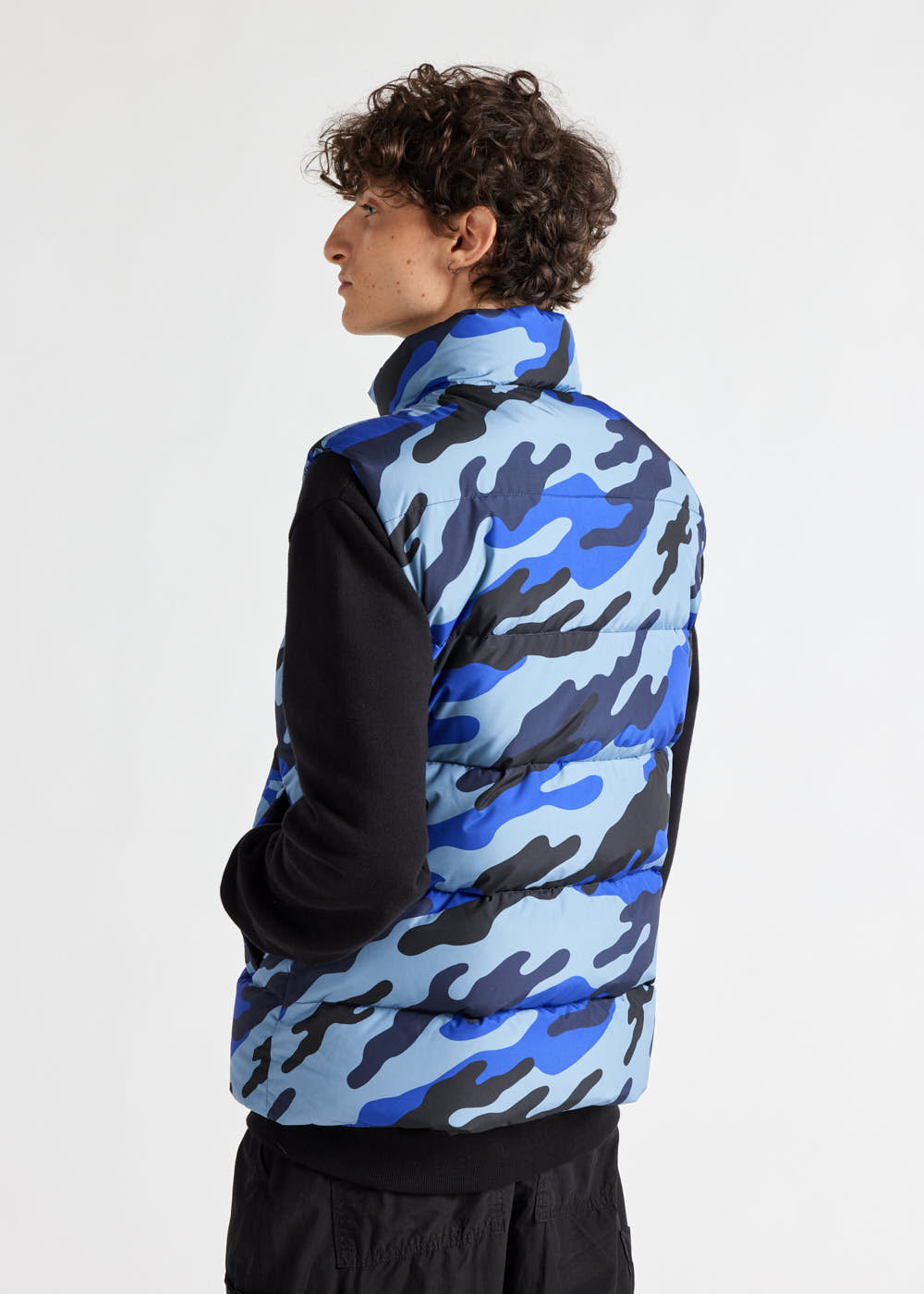 pyrenex-john-gilet-doudoune-sans-manches-unisexe-camo-blue-print image 3