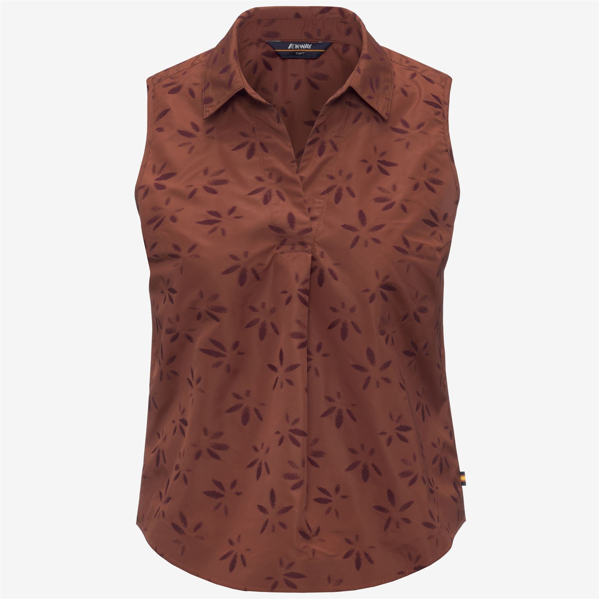 k-way-anty-emby-jacquard-haut-femme-brown-violet-jacquard image 5