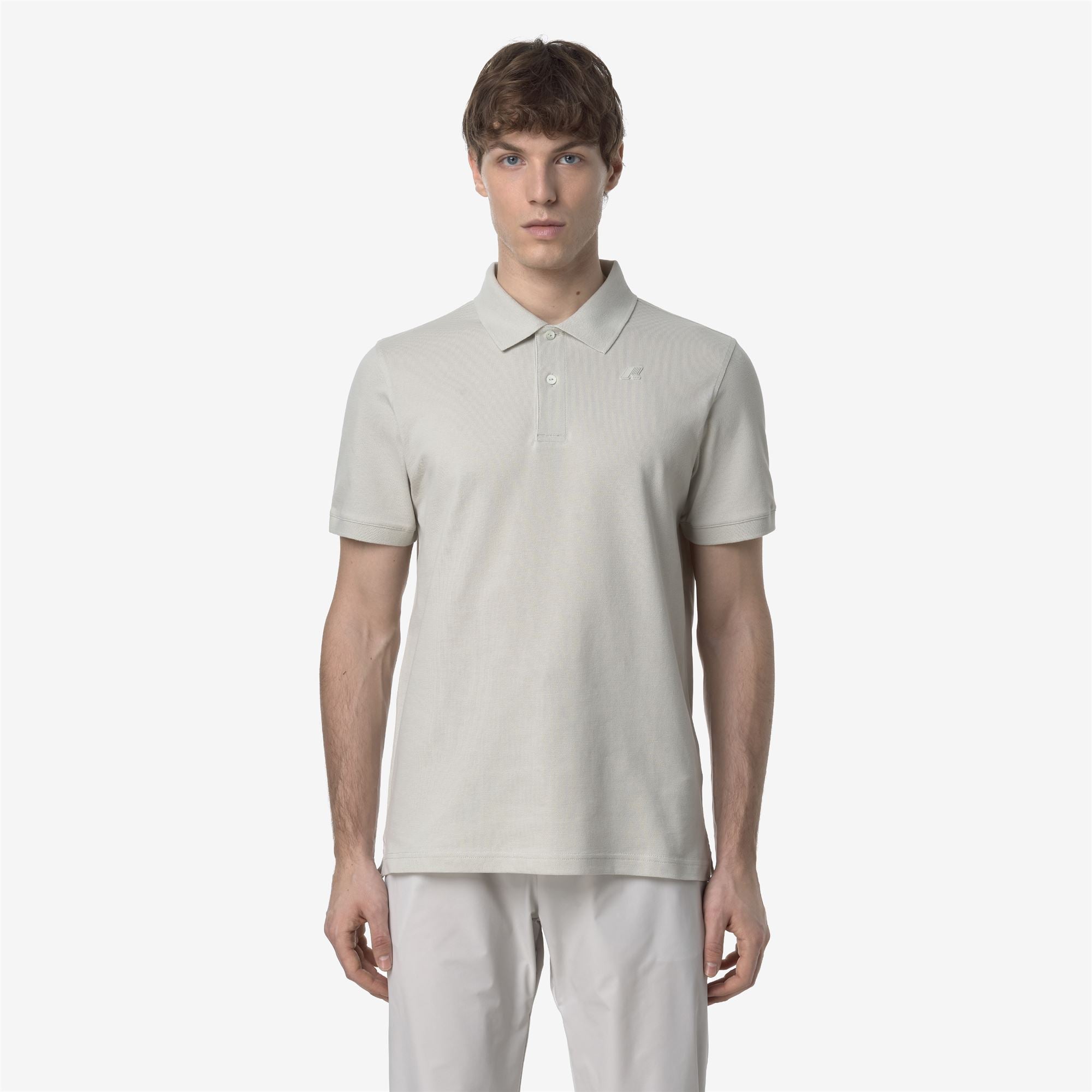k-way-amedee-piqu-slim-polo-homme-beige-lt image 1